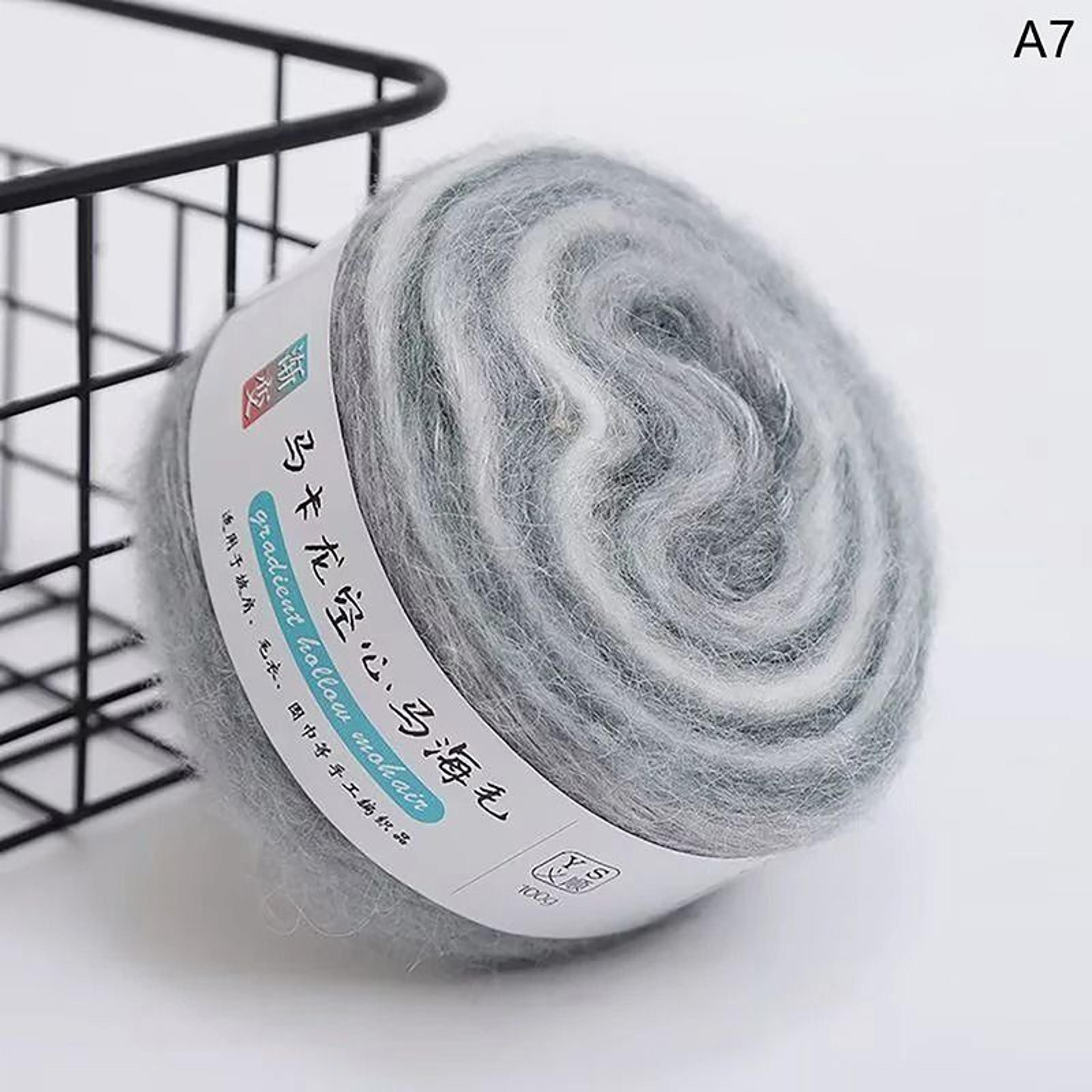 Rainbow Gradient Mohair Yarn For Crochet Sweaters  Jackets 12