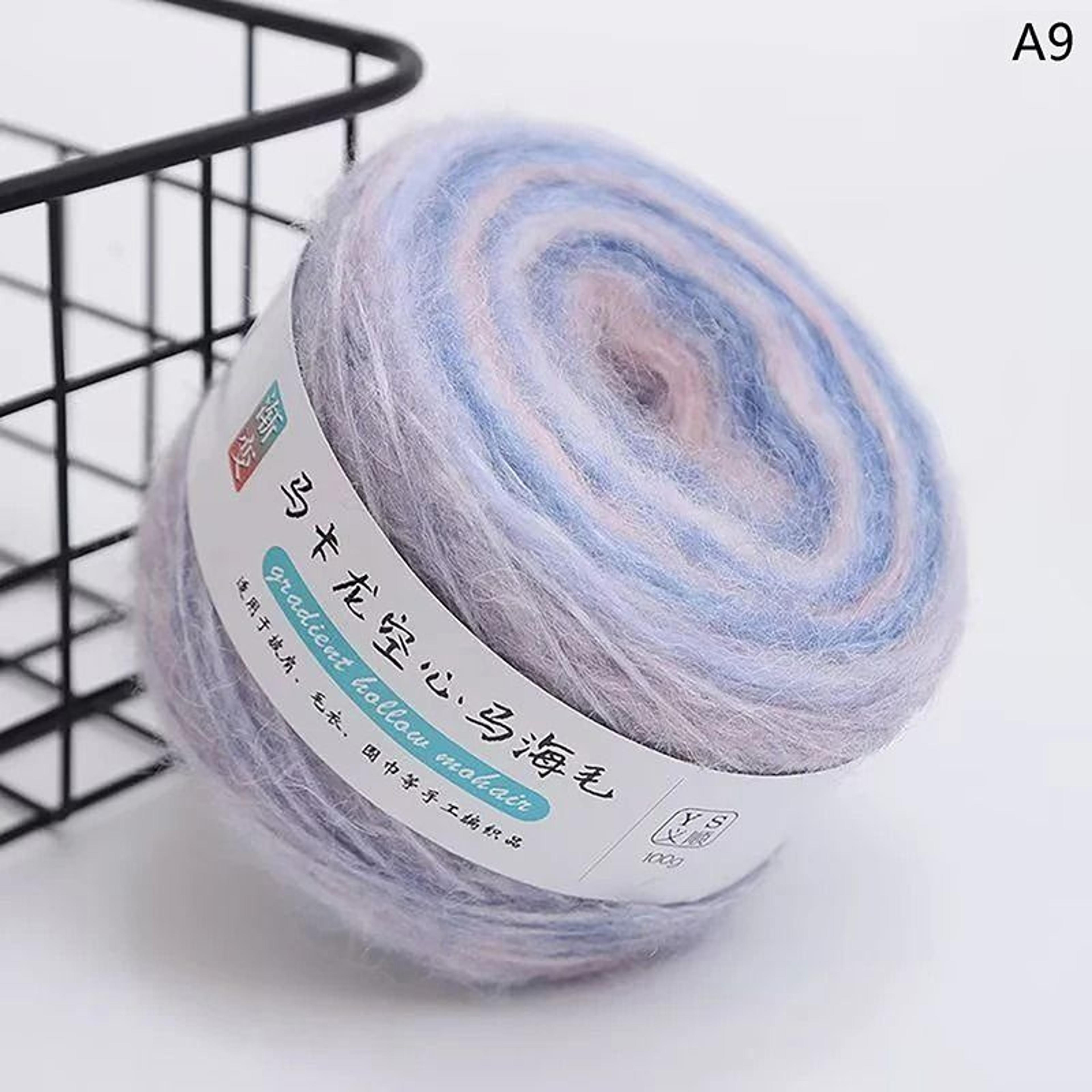 Rainbow Gradient Mohair Yarn For Crochet Sweaters  Jackets 14