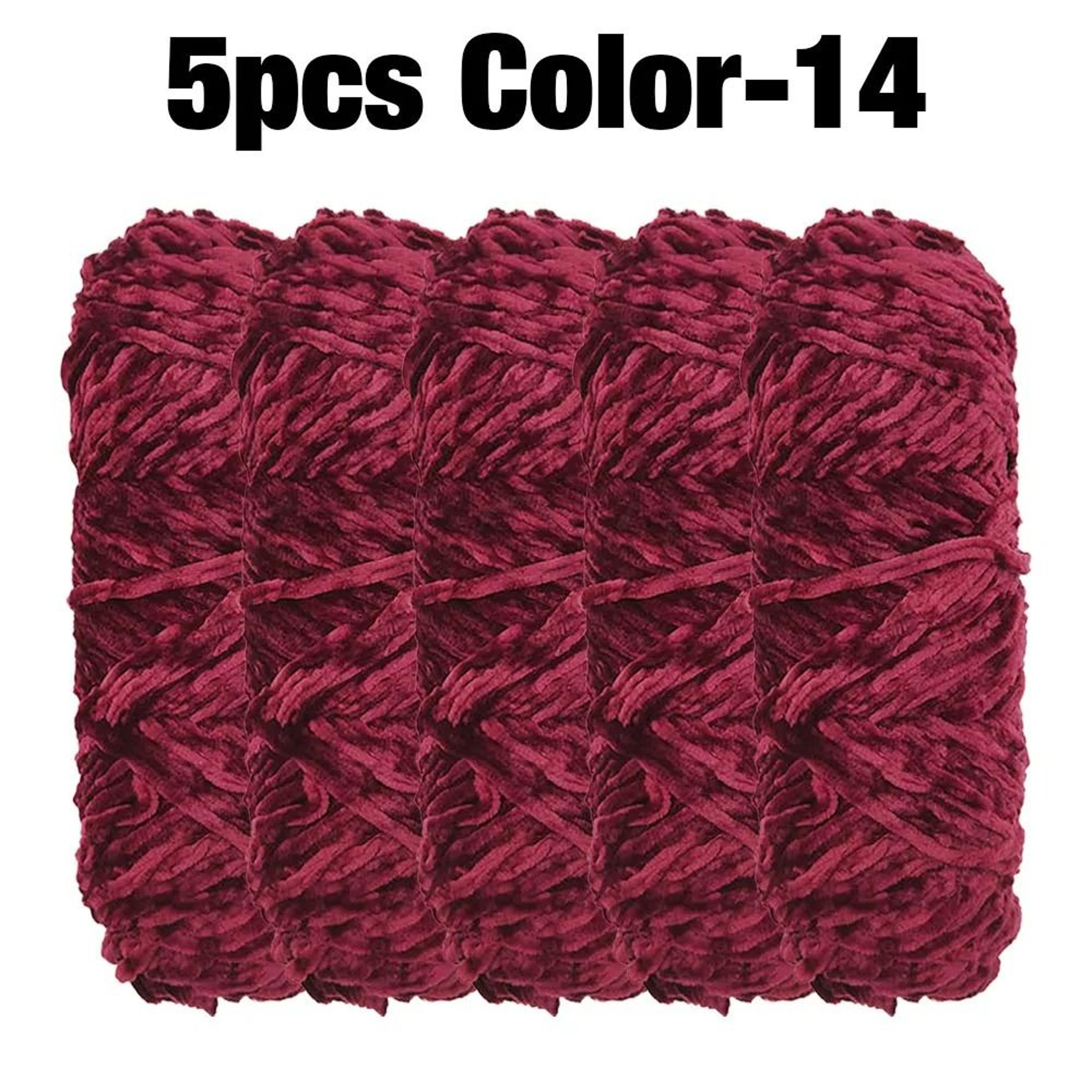Premium Velvet Chenille Yarn Pack For Blankets Coats  Home Decor 19