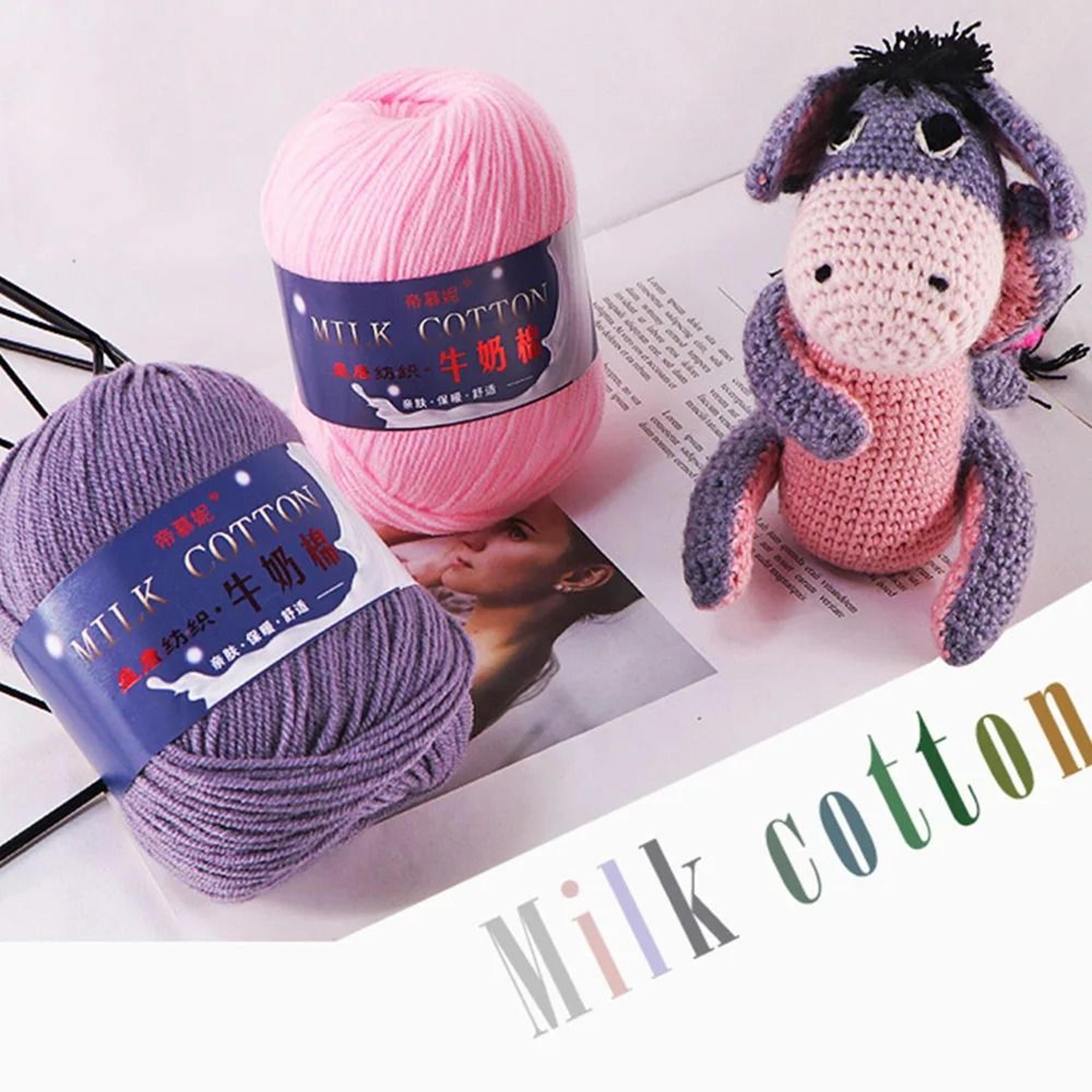 3Ply Milk Cotton Knitting Yarn For Crochet Crafts Sweaters  Dolls 4