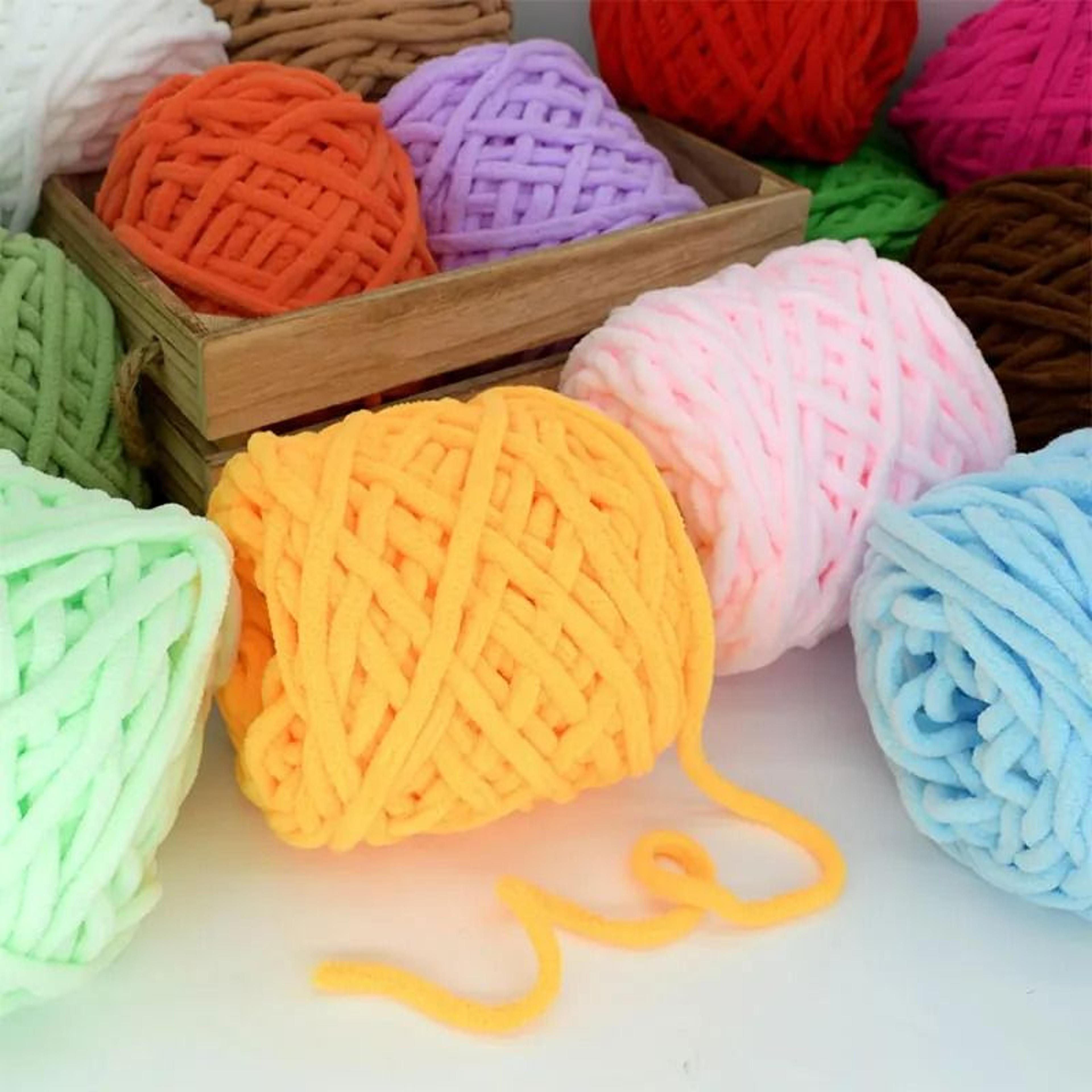 Fluffy Velvet Chenille Yarn For DIY Scarves  Baby Sweaters 3