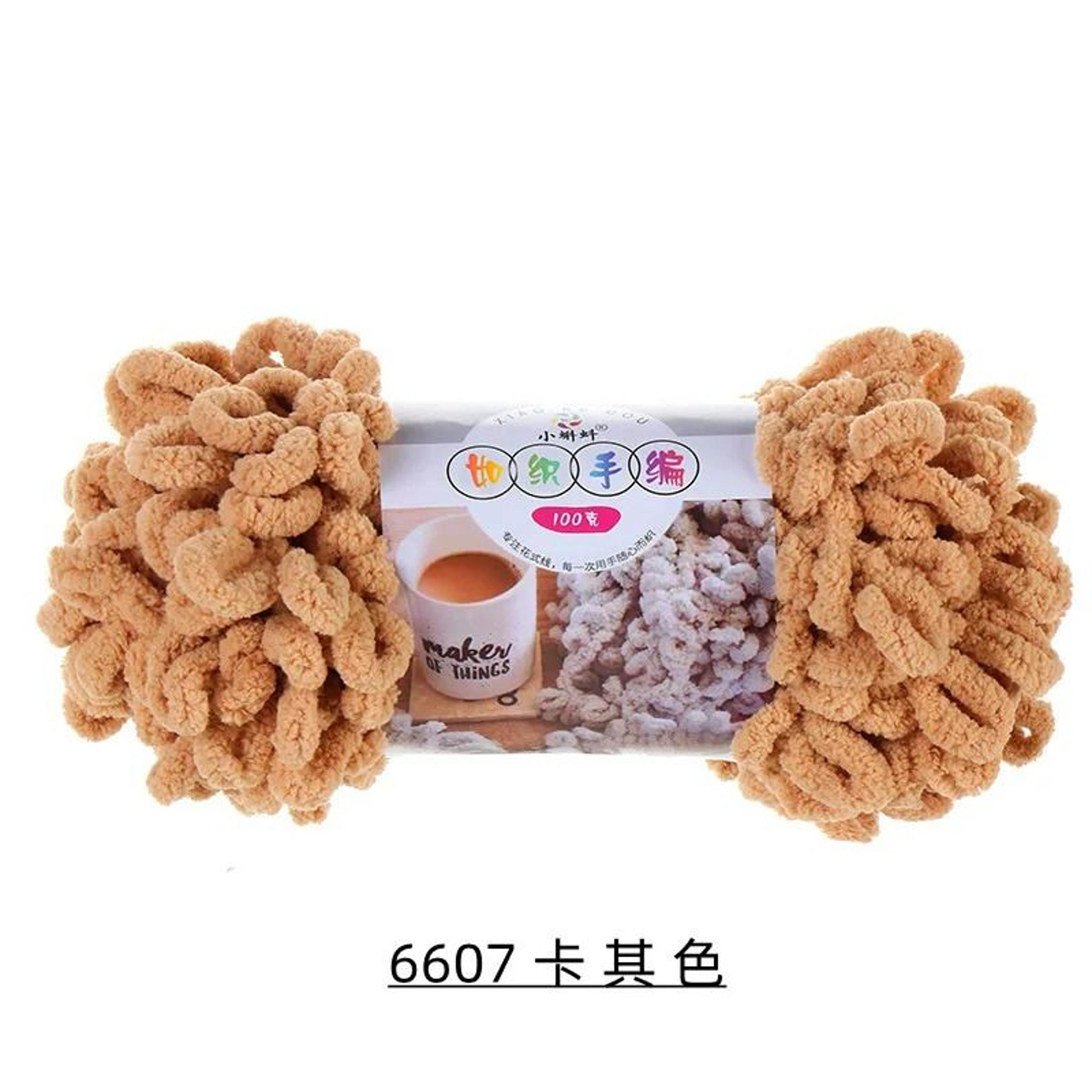 Chunky Loop Yarn For NoNeedle Hand Knitting Blankets  Pillows 14