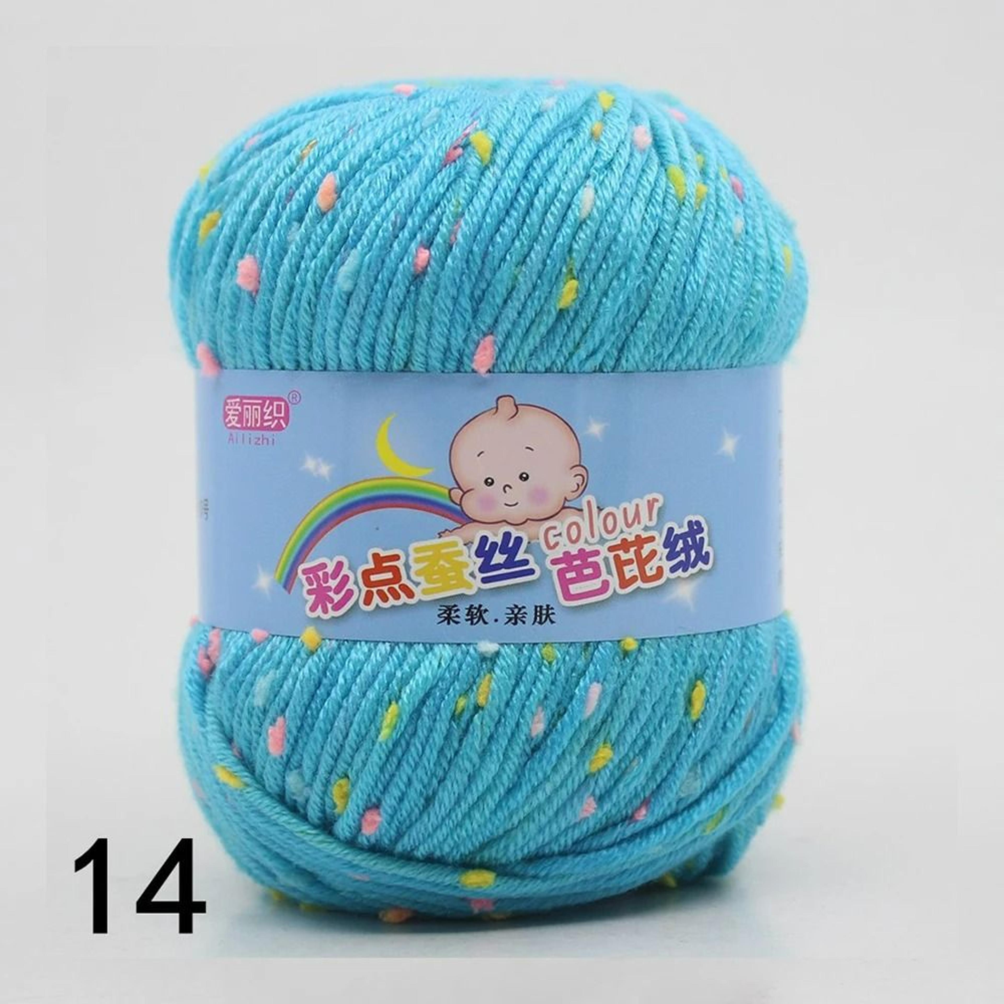 Colored Dot Silk Cashmere Cotton Yarn For Sweaters  Baby Crafts 9