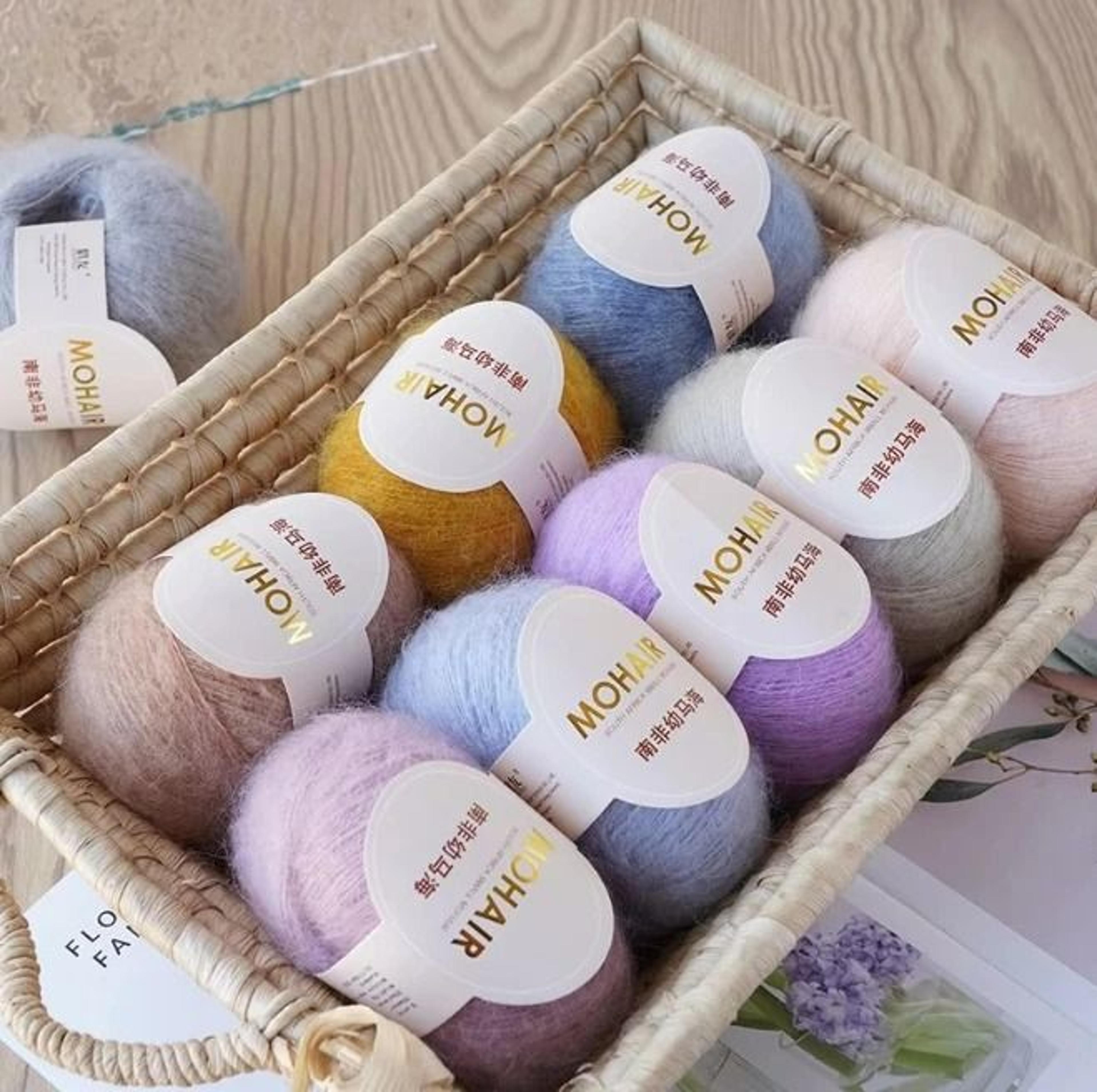 high-content mohair yarn for shawls, sweaters & delicate crafts