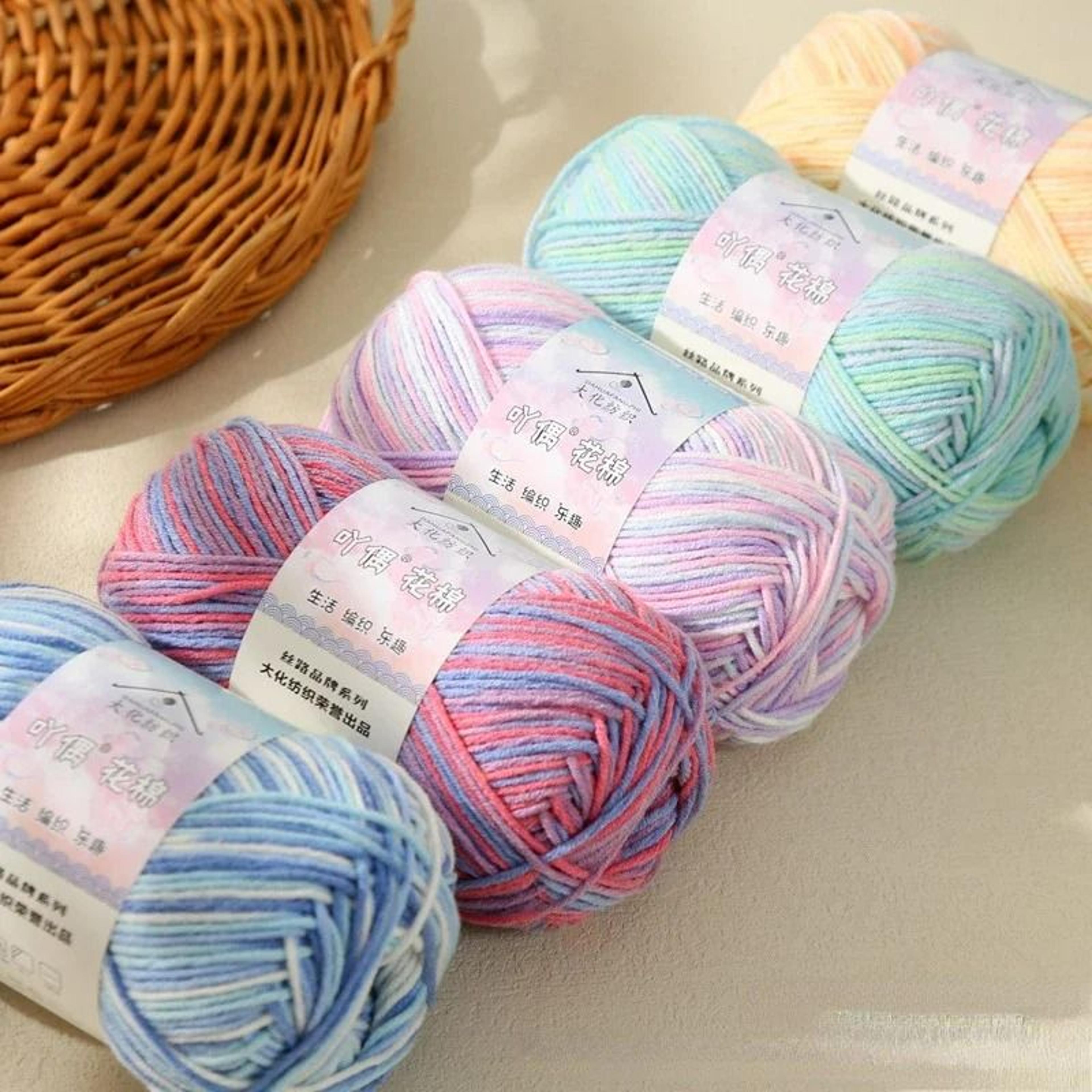 Dyed Combed Milk Cotton Yarn For Crochet Dolls Scarves  Home Decor 2