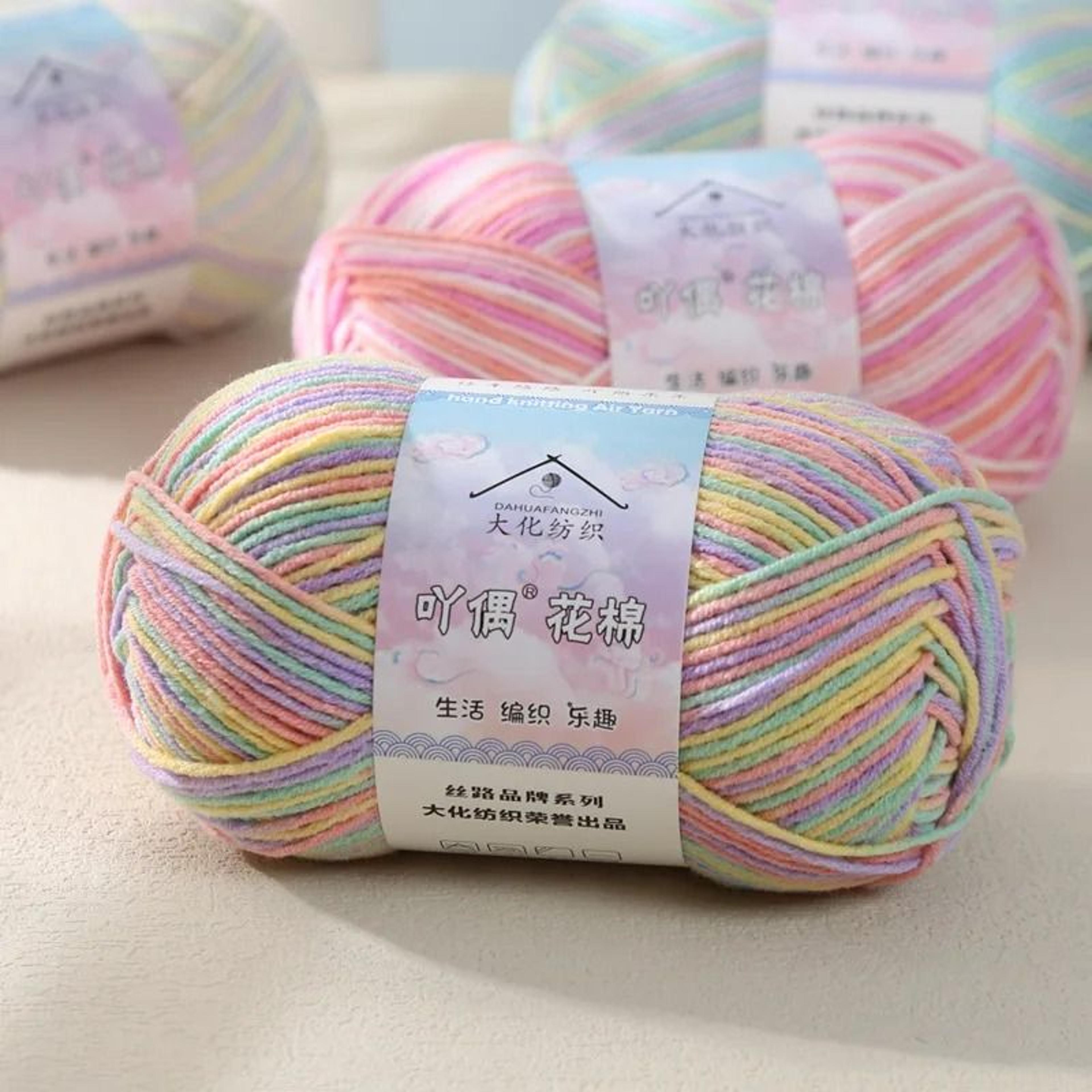 Dyed Combed Milk Cotton Yarn For Crochet Dolls Scarves  Home Decor 4