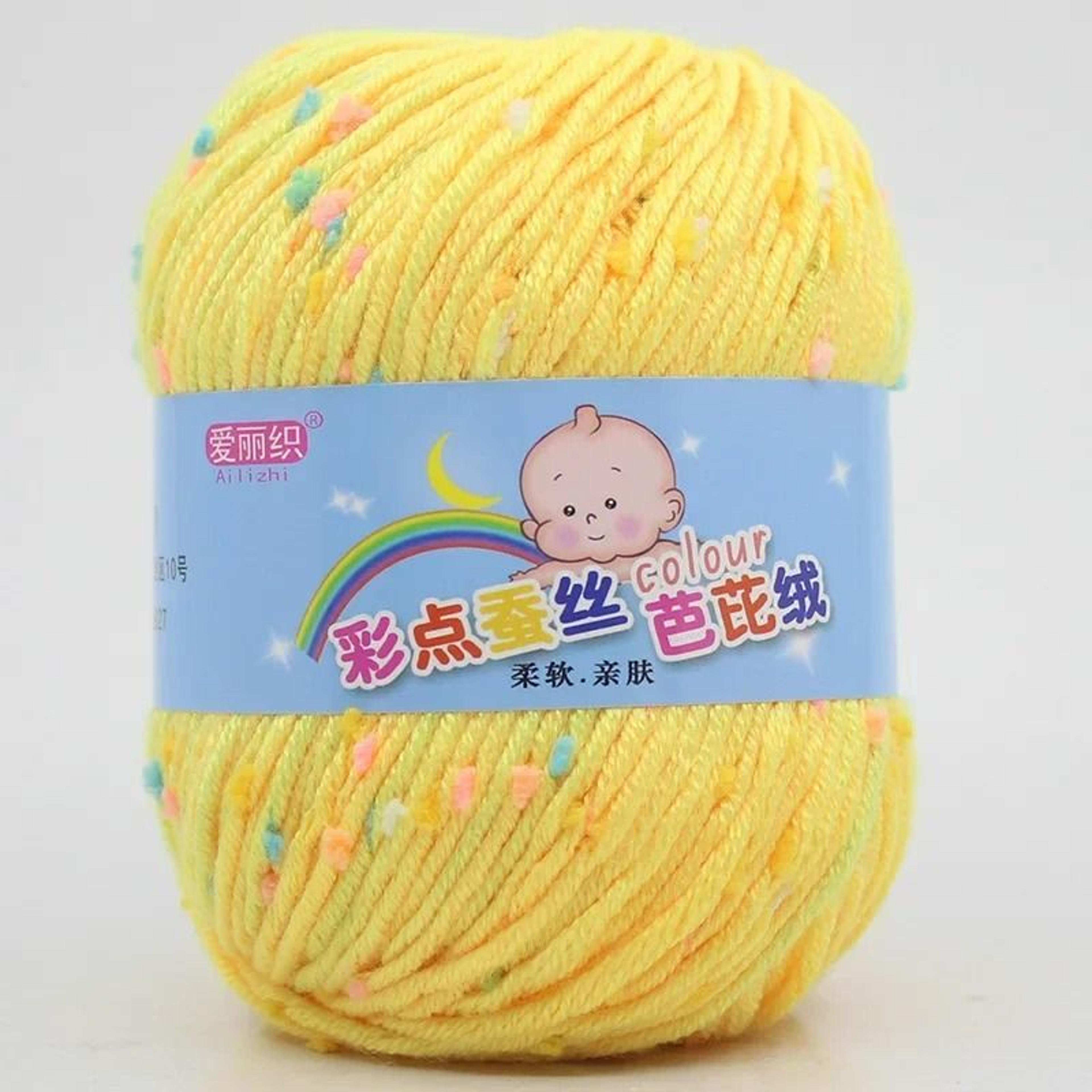 Fluffy Worsted Wool  CottonCashmere Yarn For Hand Knitting  Crochet 9