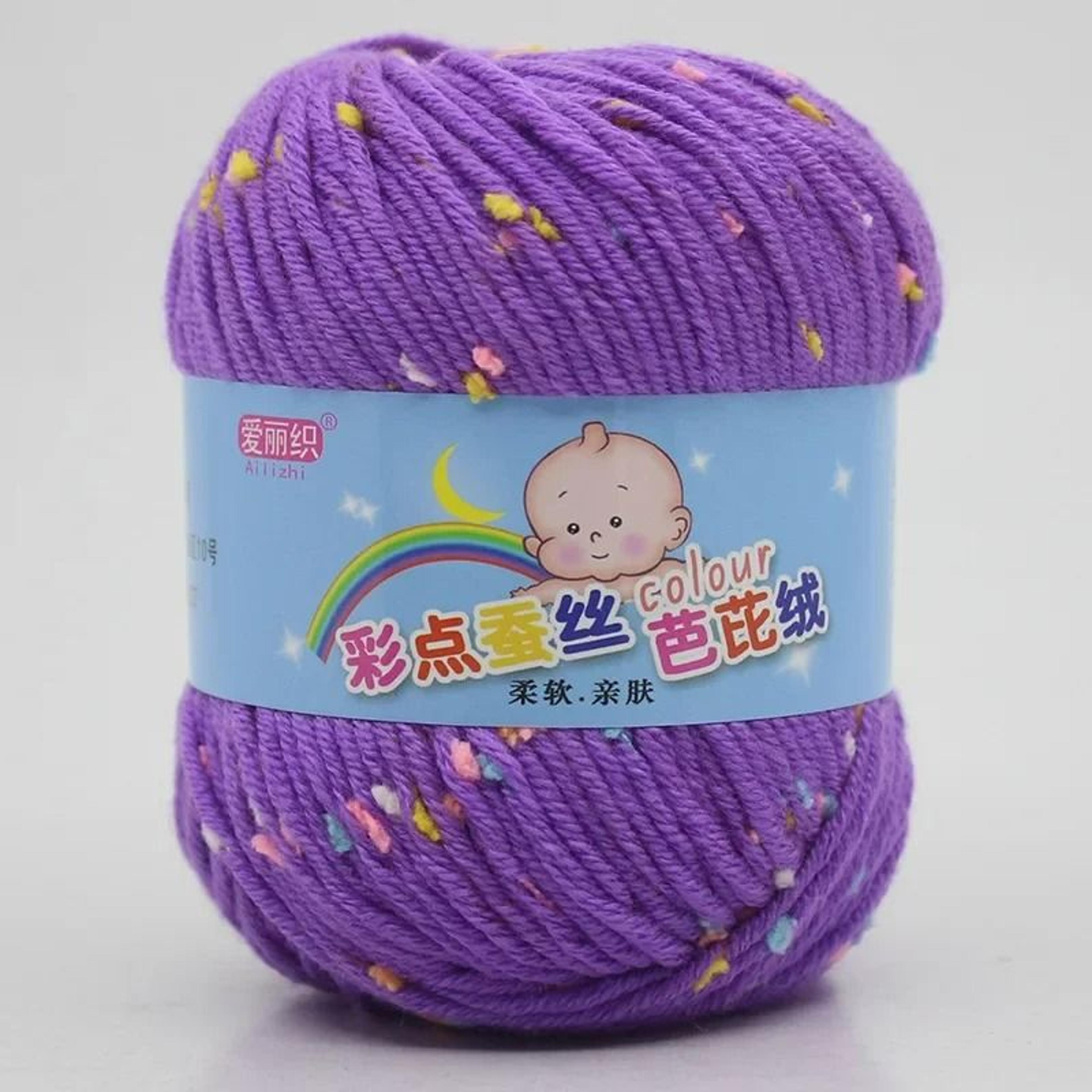 Fluffy Worsted Wool  CottonCashmere Yarn For Hand Knitting  Crochet 13