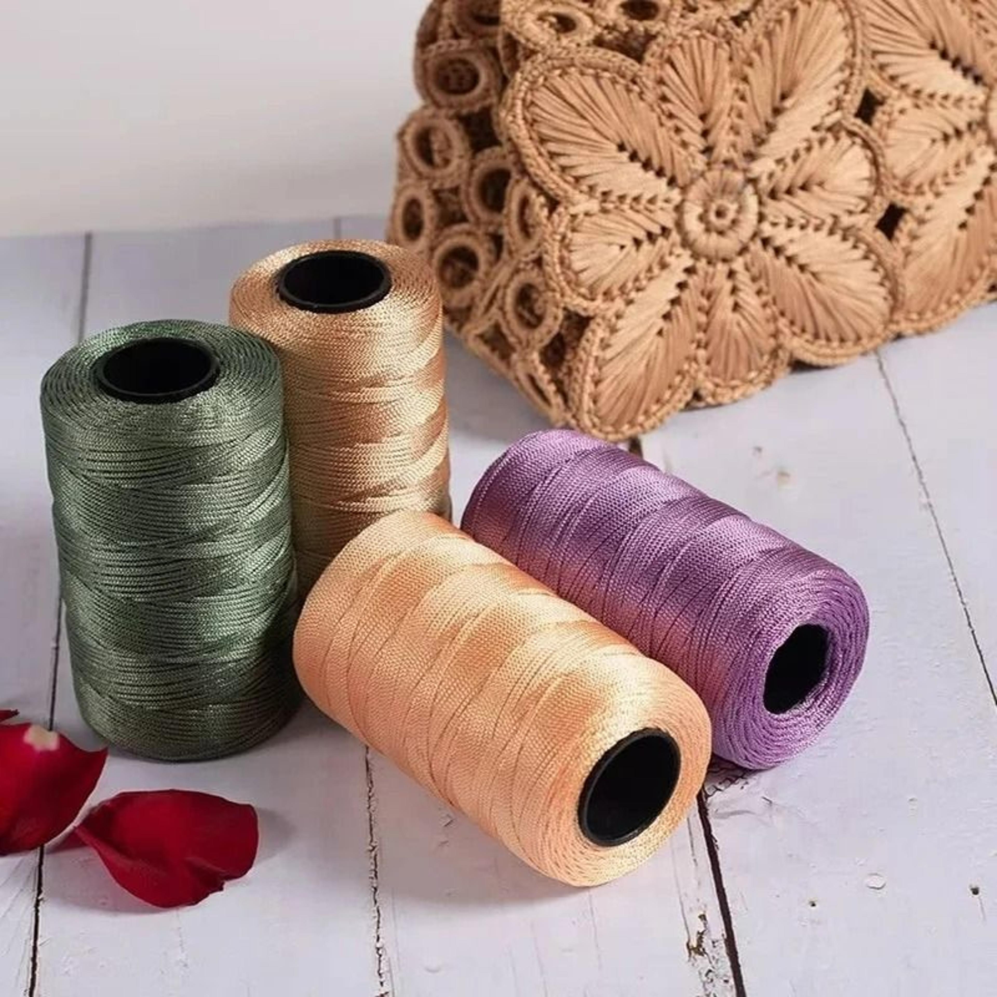 ice silk bright thread for handbags, sun hats & summer crafts