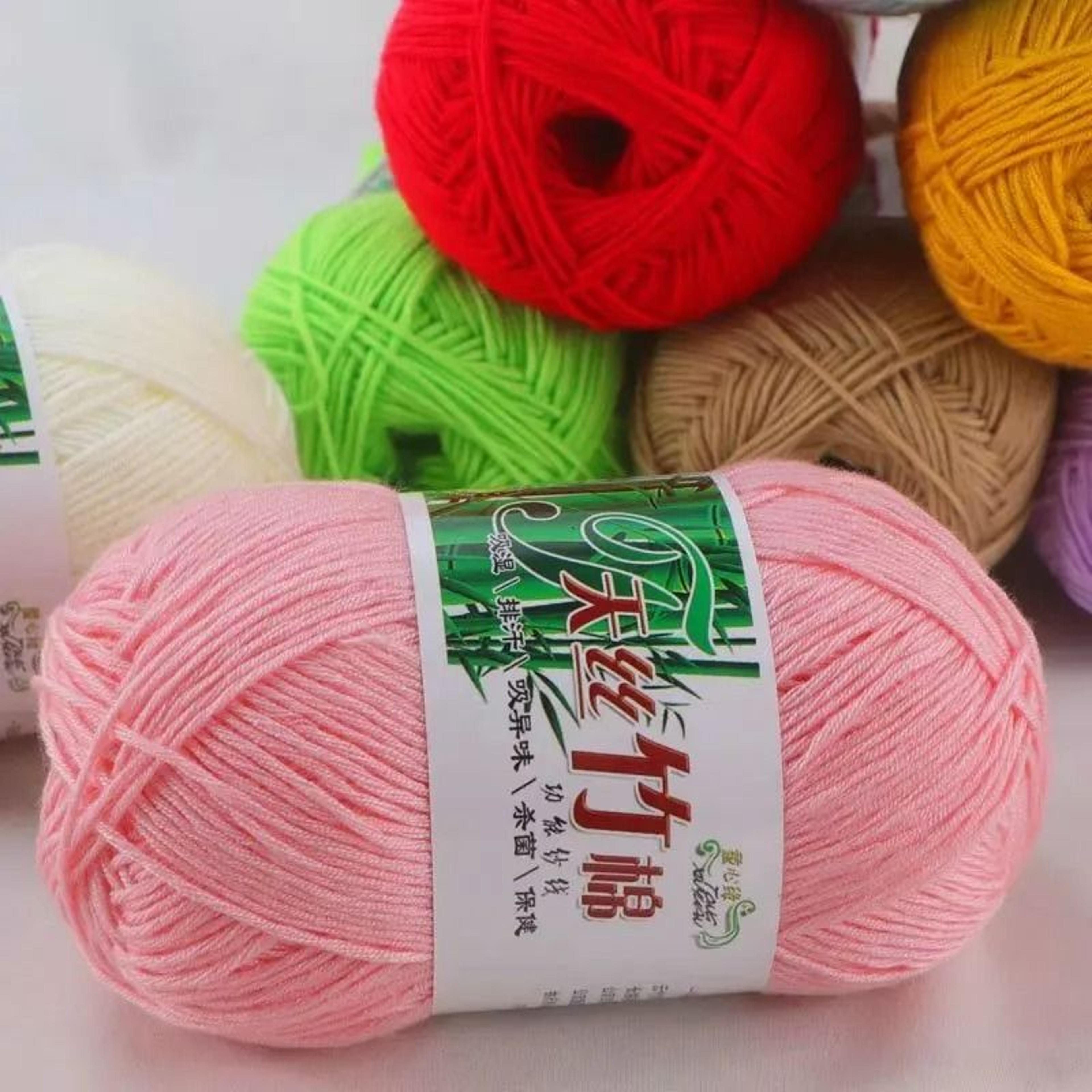 Natural Bamboo Cotton Yarn For Knitwear Crochet  Soft Apparel 3