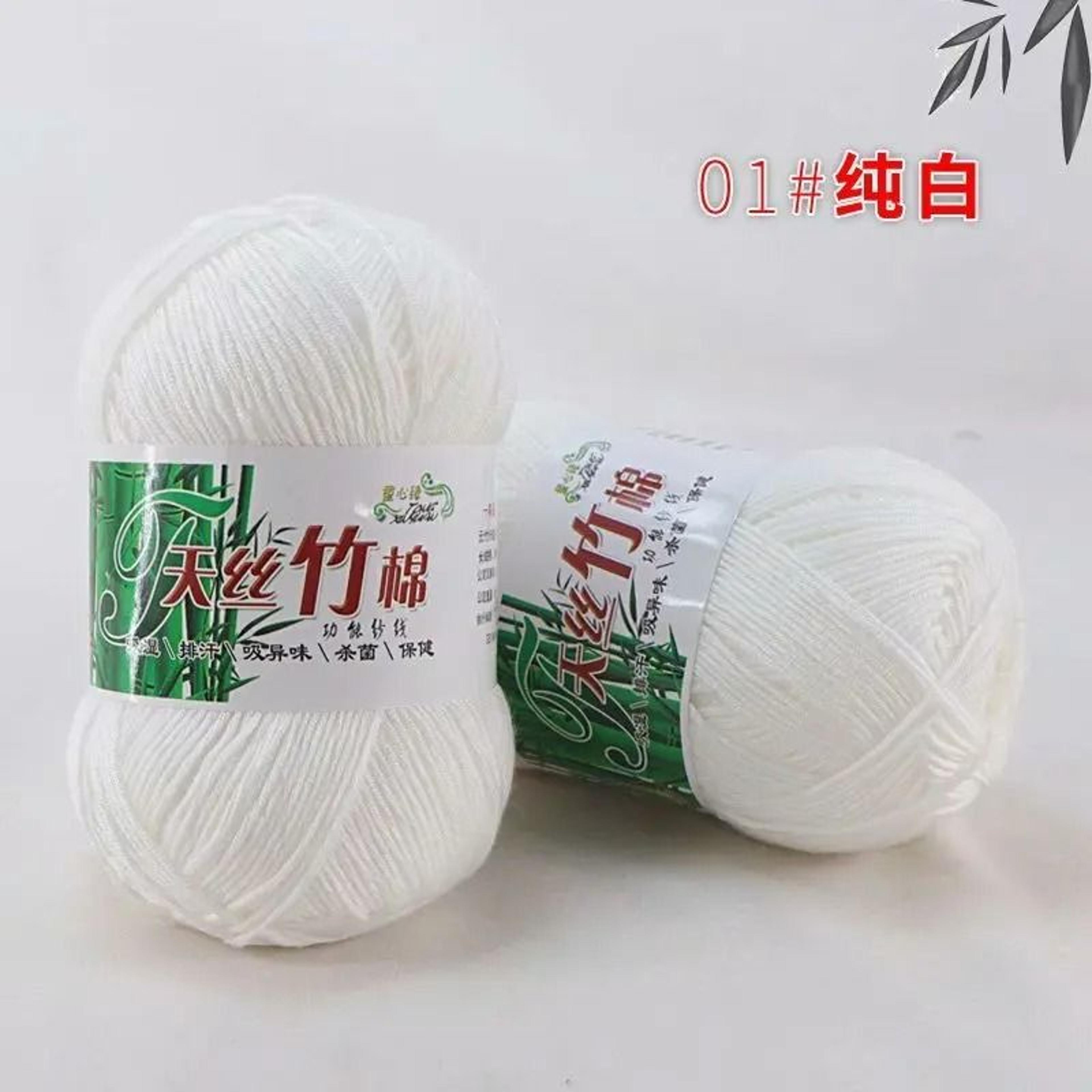 Natural Bamboo Cotton Yarn For Knitwear Crochet  Soft Apparel 6