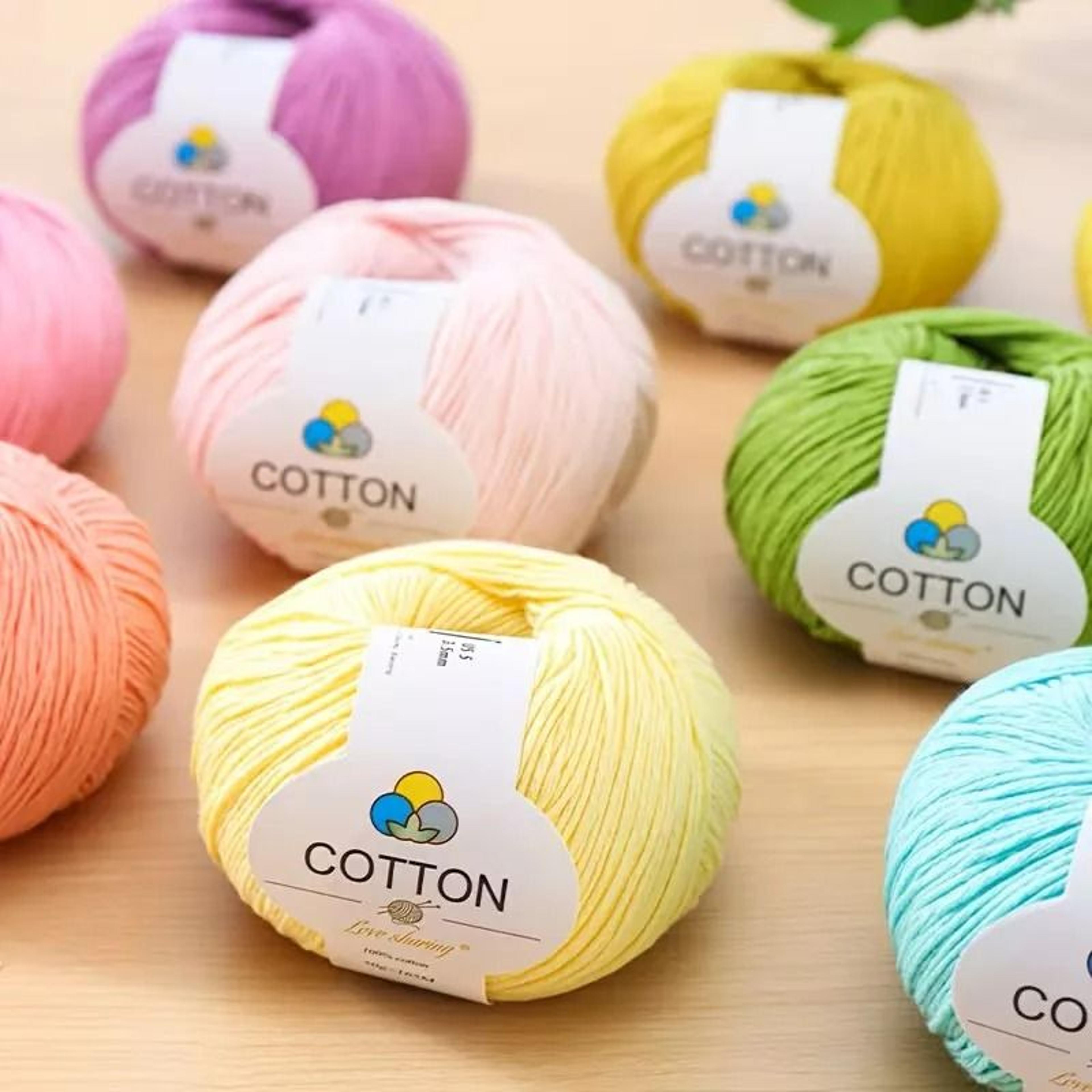 8-ply 100% cotton yarn 6-ball pack for scarves, sweaters & coats