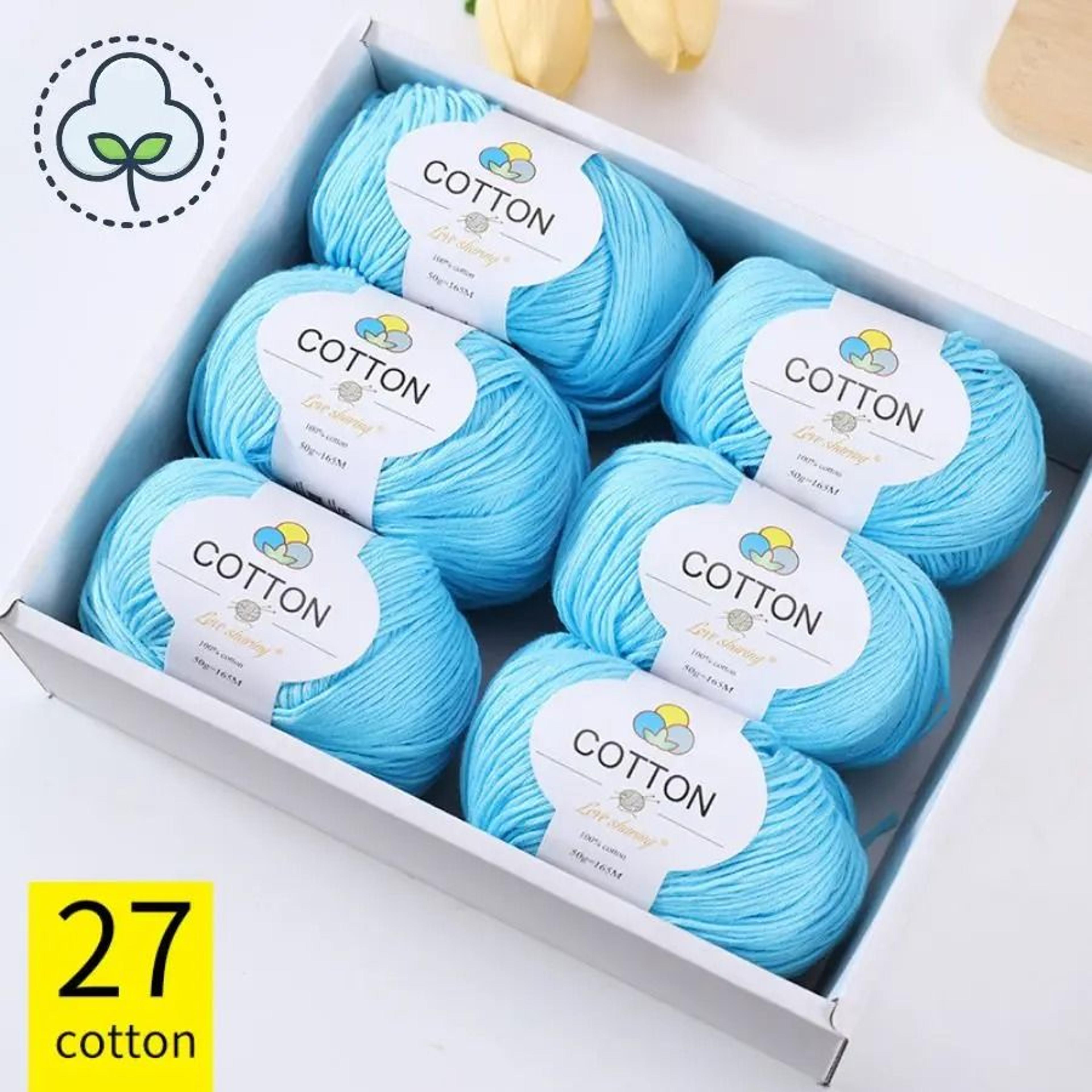 8Ply 100 Cotton Yarn 6Ball Pack For Scarves Sweaters  Coats 4
