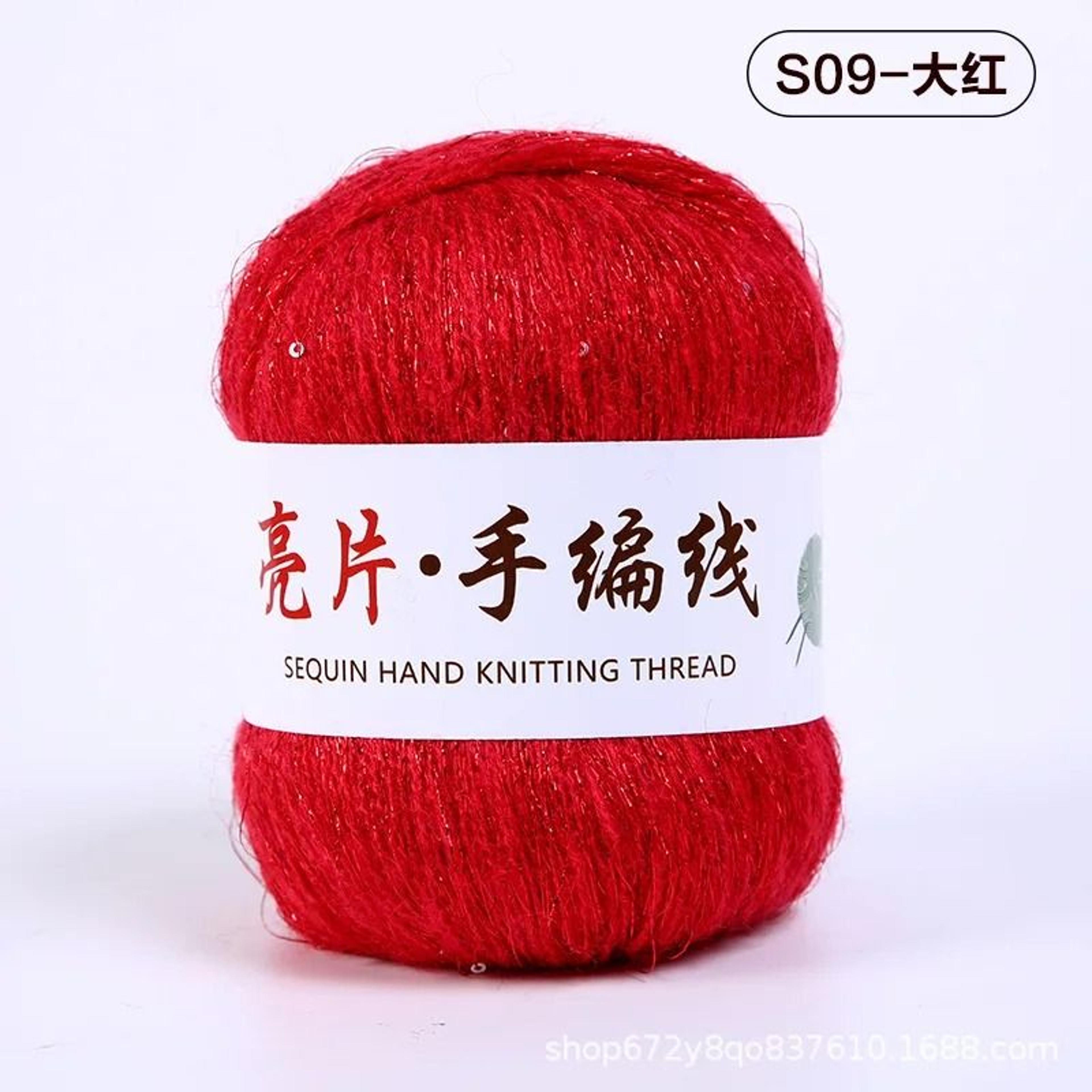 Plush Sequin Mohair Wool Yarn For Sweaters Blankets  DIY Dolls 15