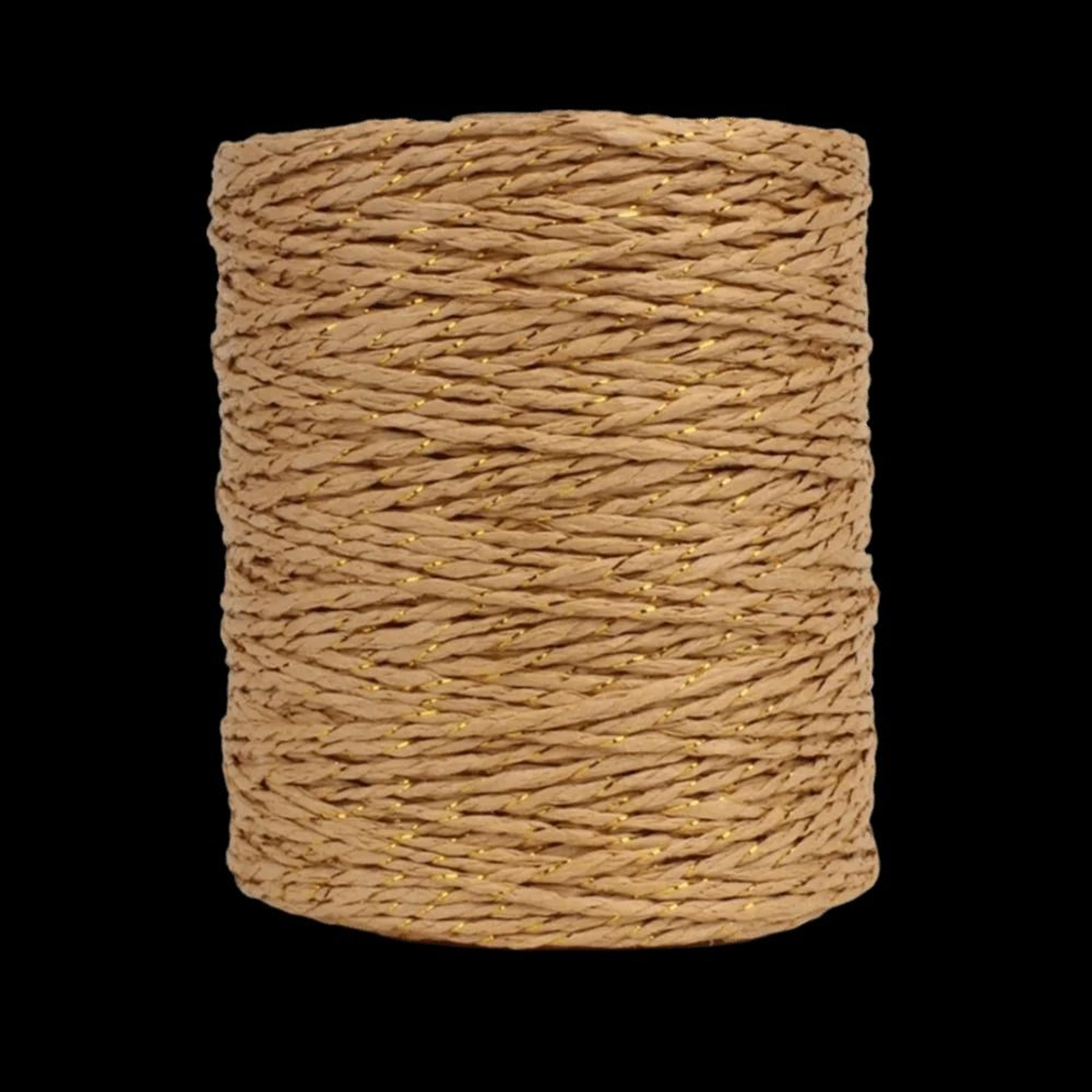 GoldThread Raffia Paper Yarn For Crochet  Home Decor 16