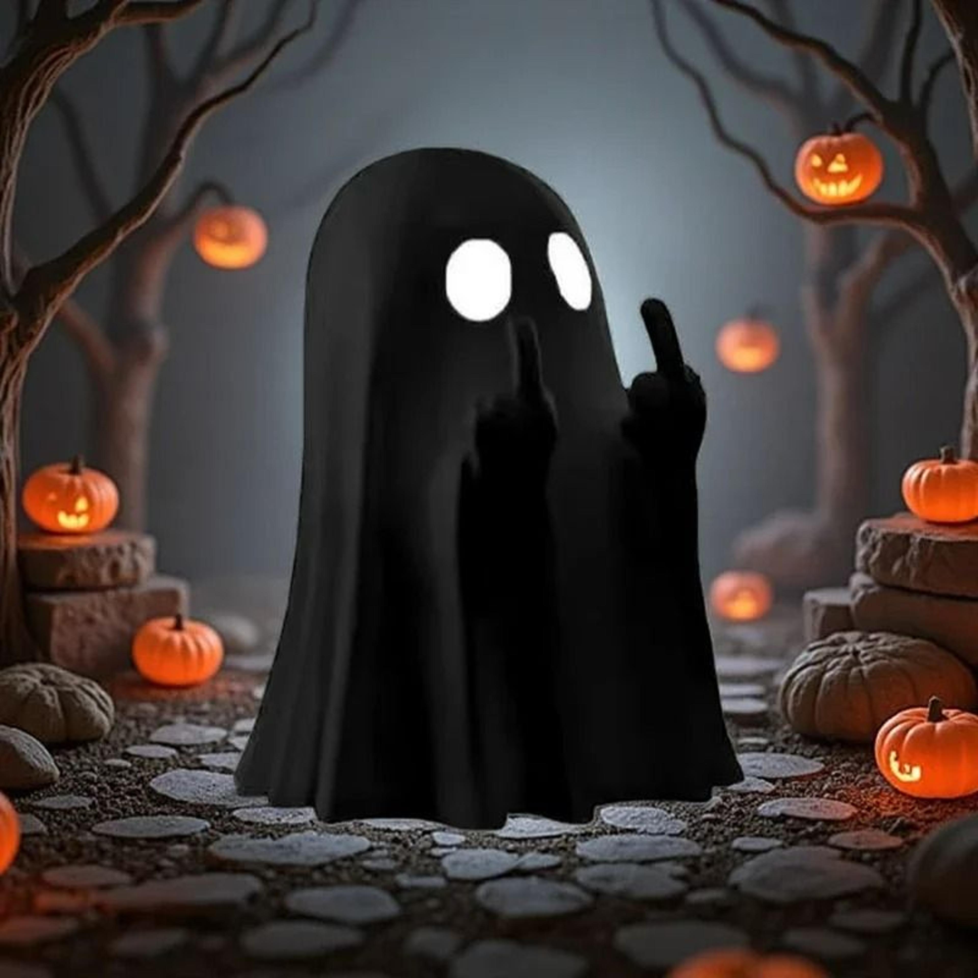 Halloween Middle Finger Ghost Statue For Home  Coffee Table Decor 4