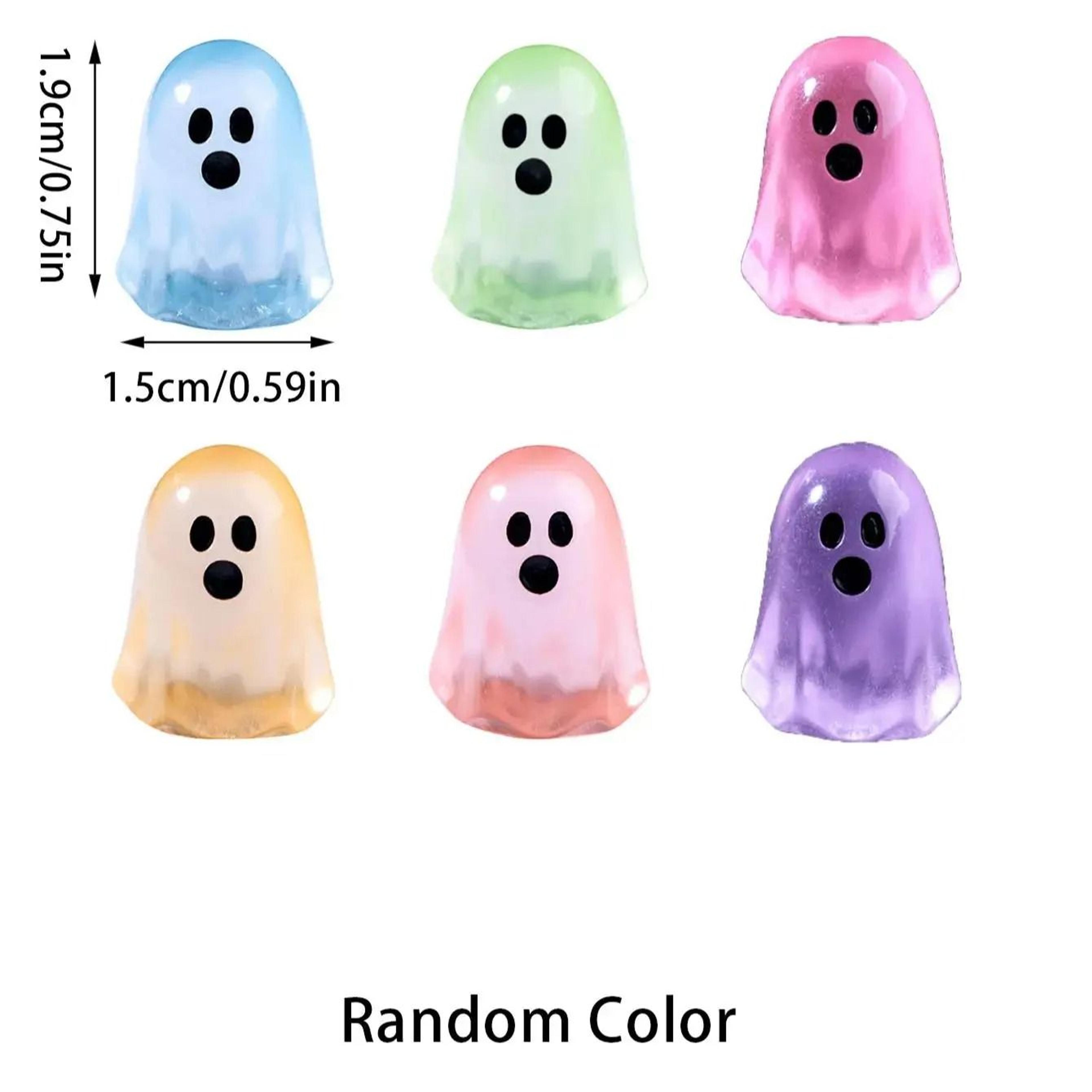 10Pcs Luminous Ghost Miniatures Glowing Halloween Figures 5