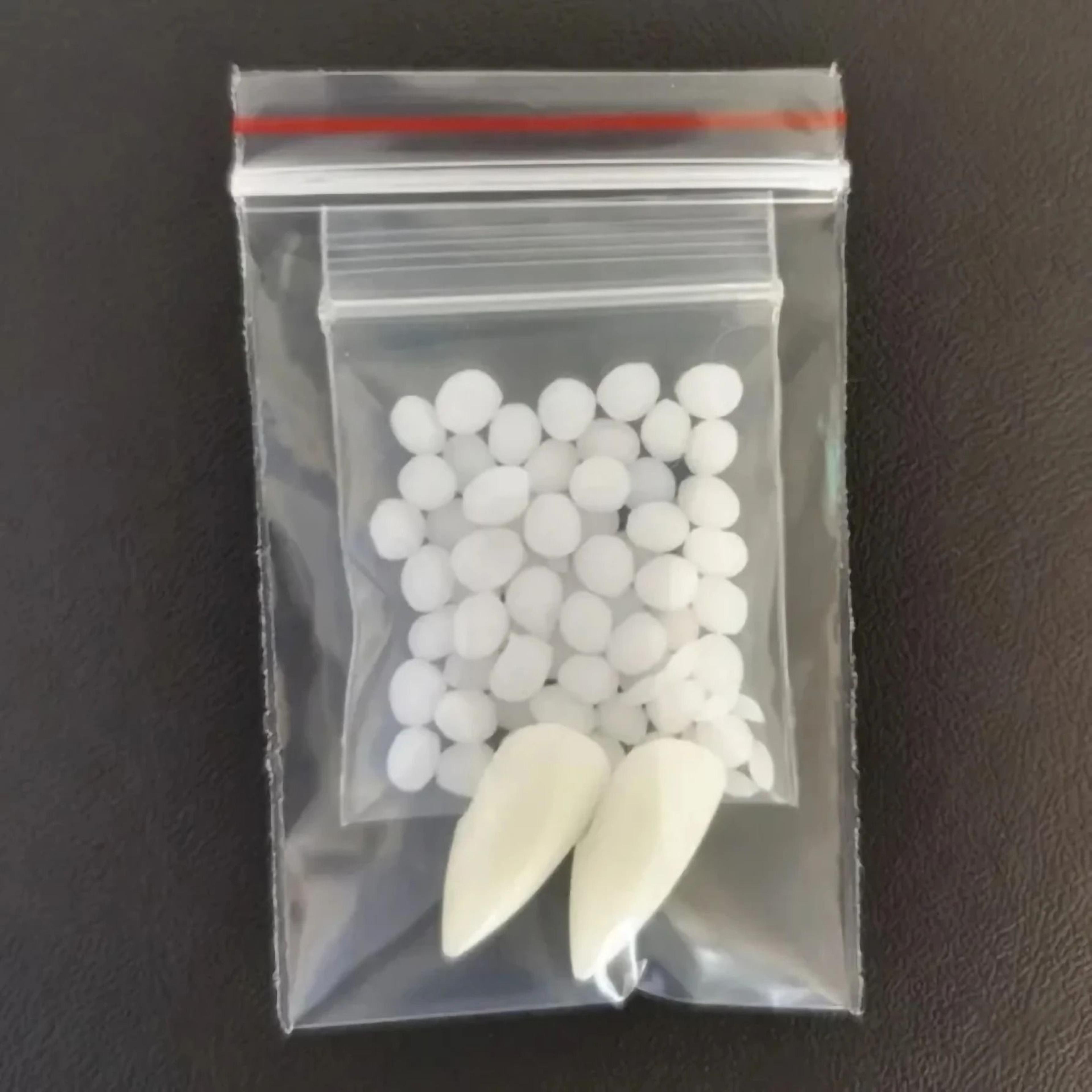 Resin Vampire Teeth Fangs Kit With Adhesive For Halloween  Cosplay 7