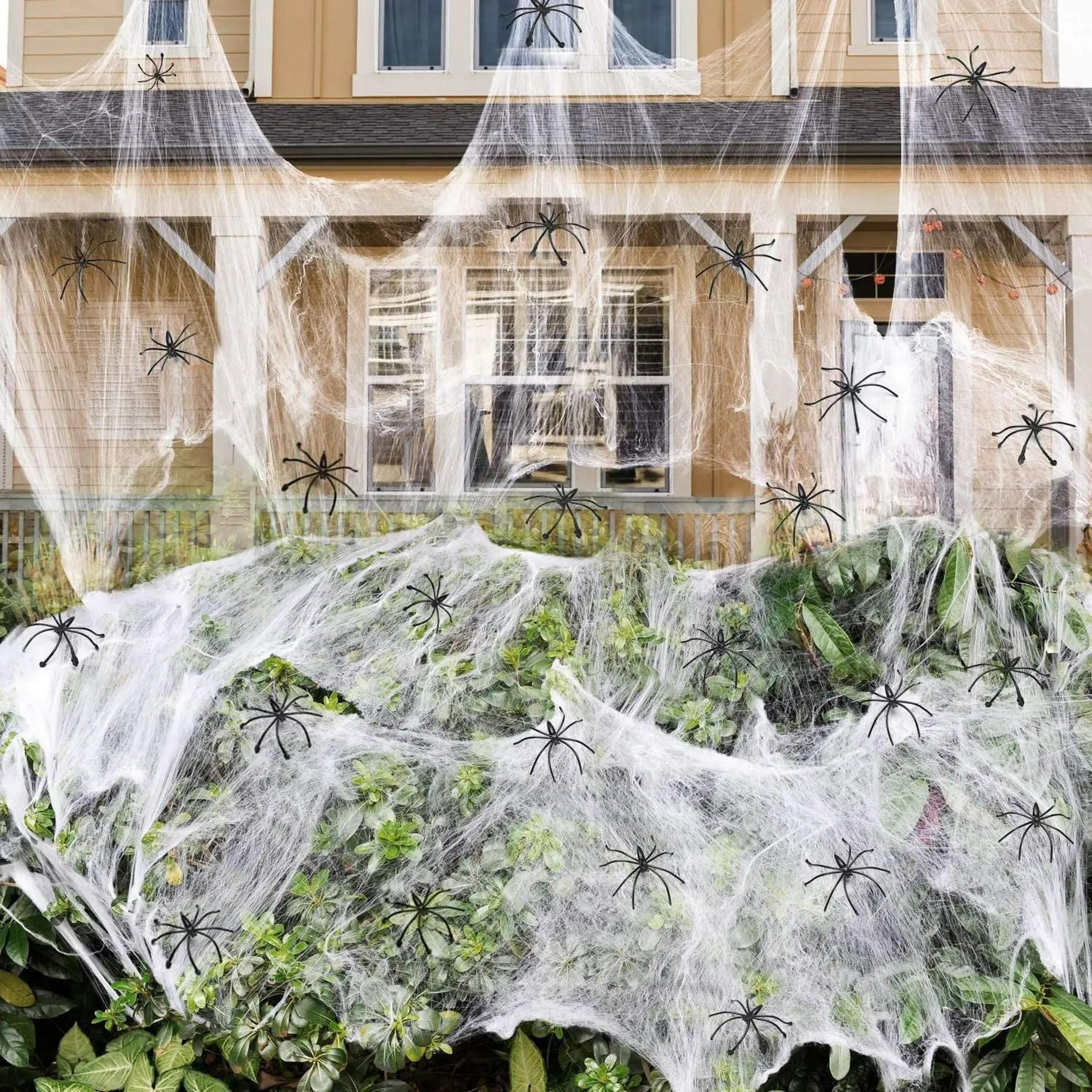Artificial Stretchable Halloween Spider Web Decor 1