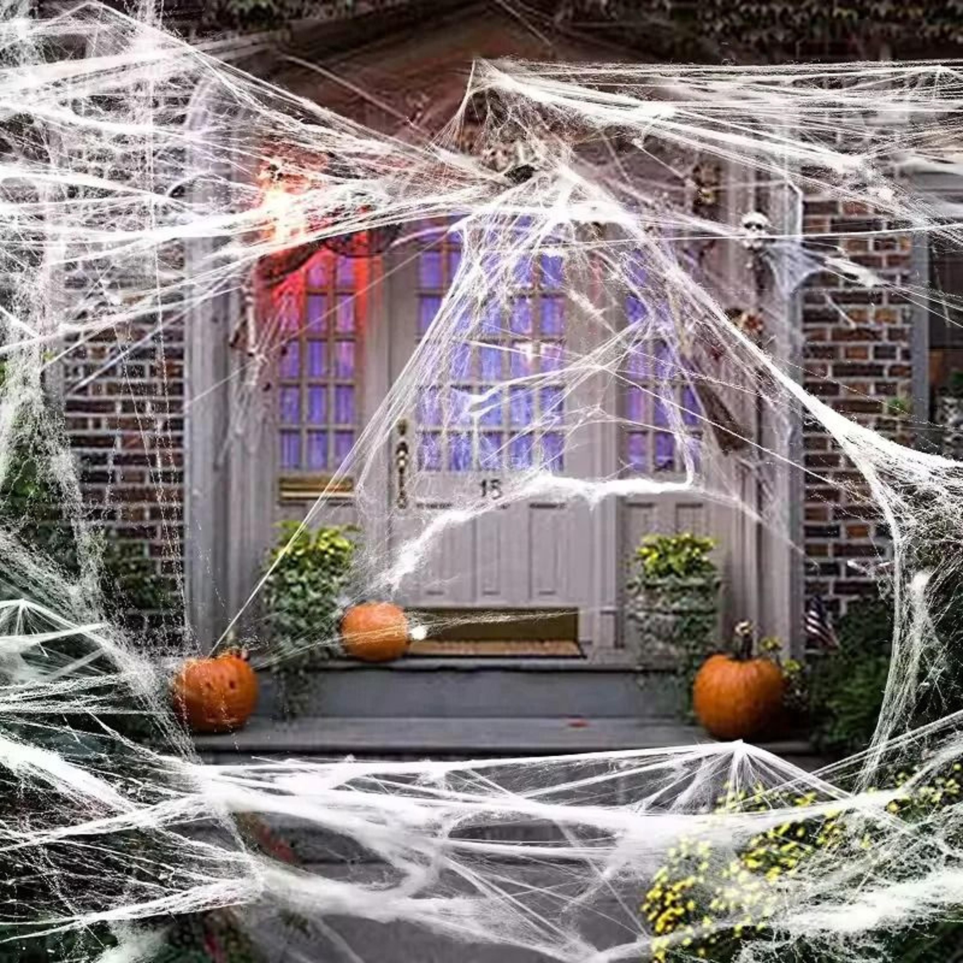 Stretchable Halloween Spider Web Decor 2
