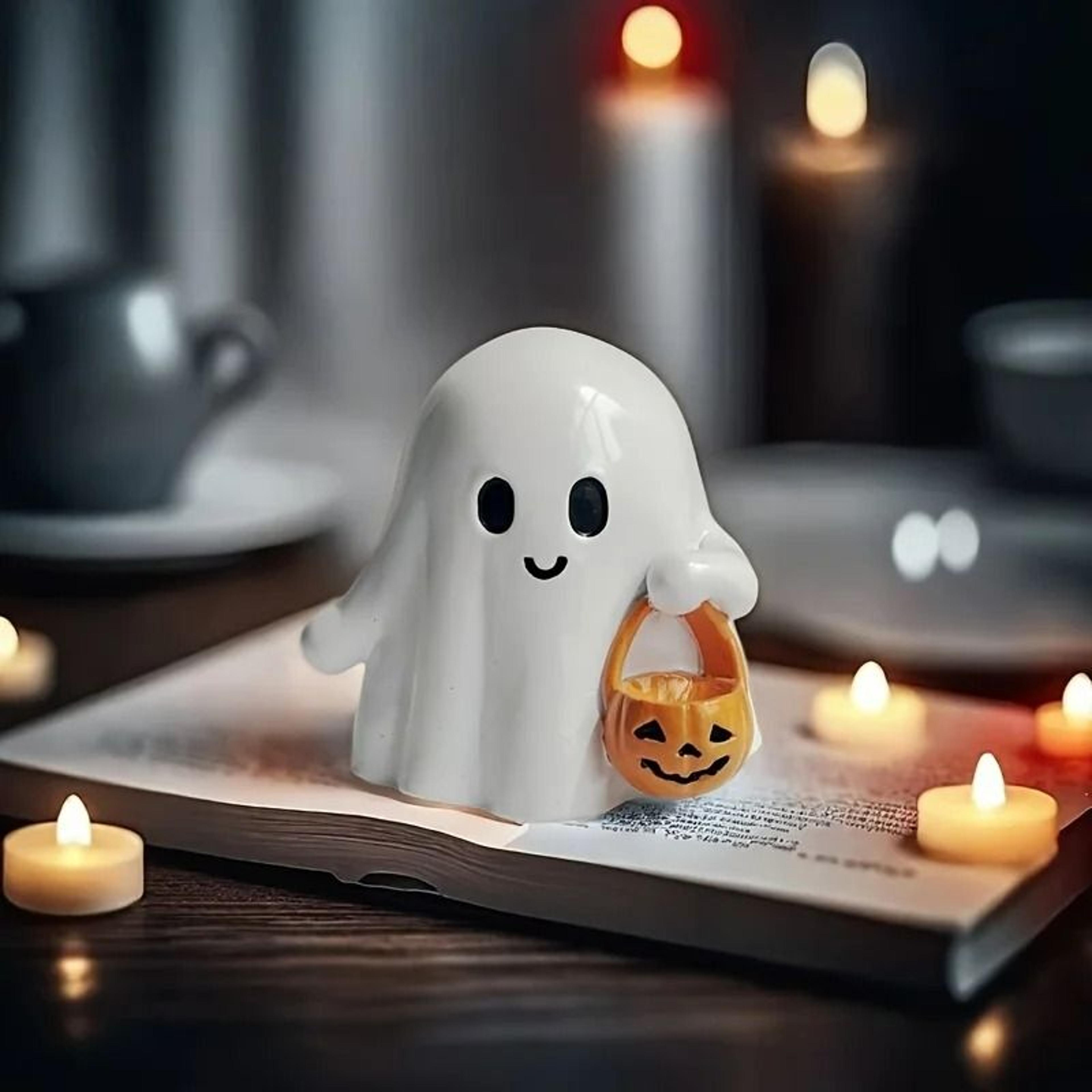 Cute Anime Style Pumpkin Statue  Halloween Decoration 3