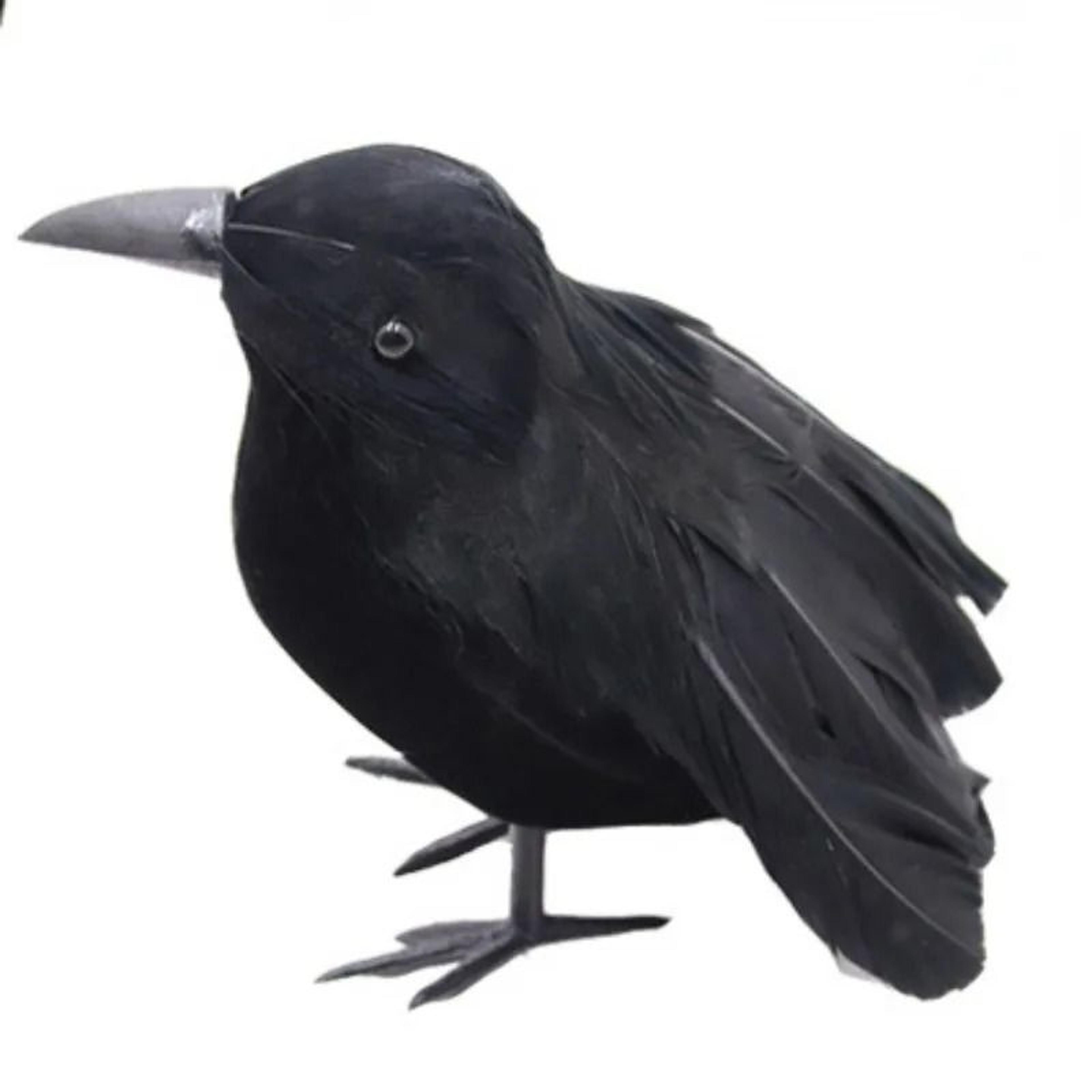 6Pcs Realistic Artificial Halloween Crows Decor 8