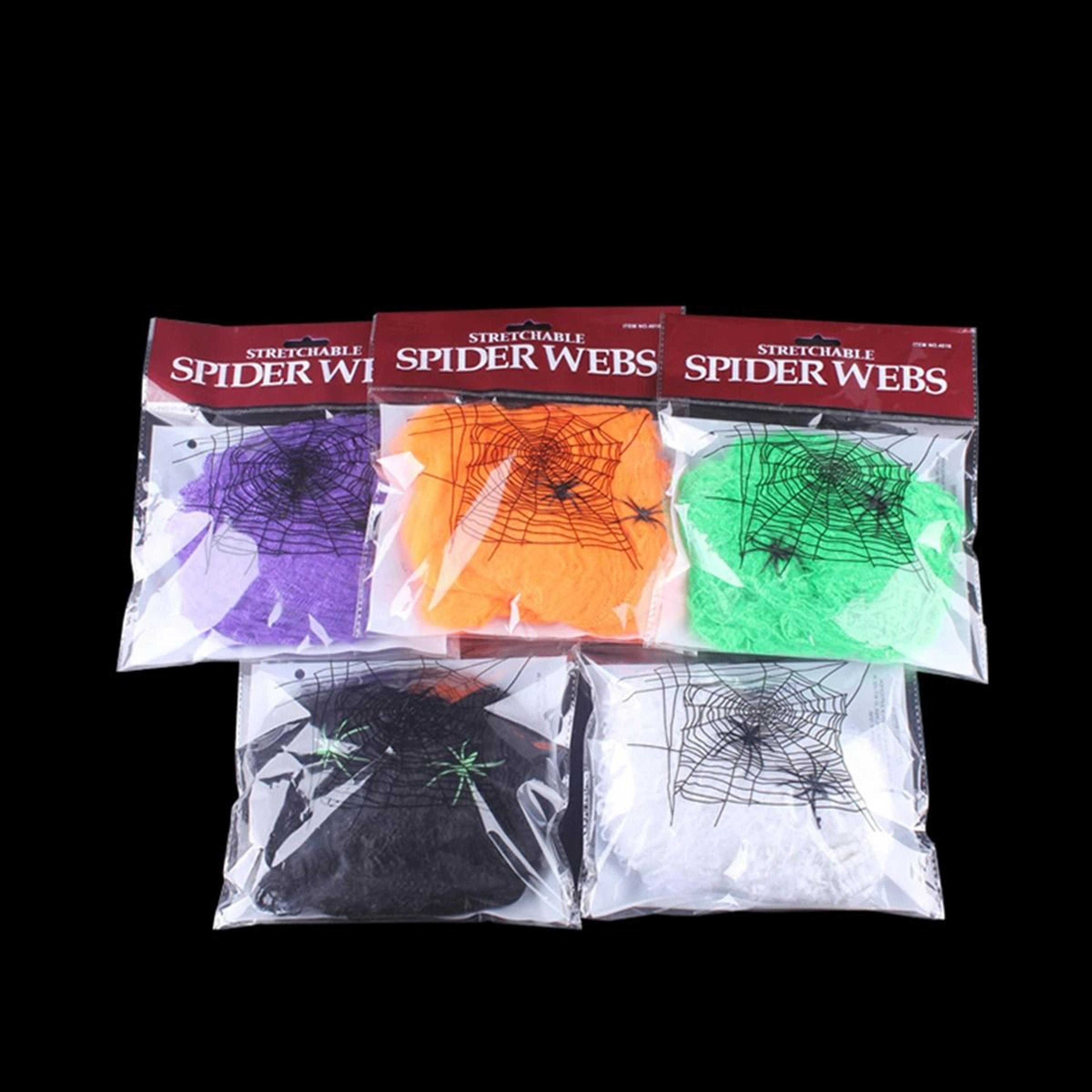 UltraStretch White Halloween Spider Web Decor 3