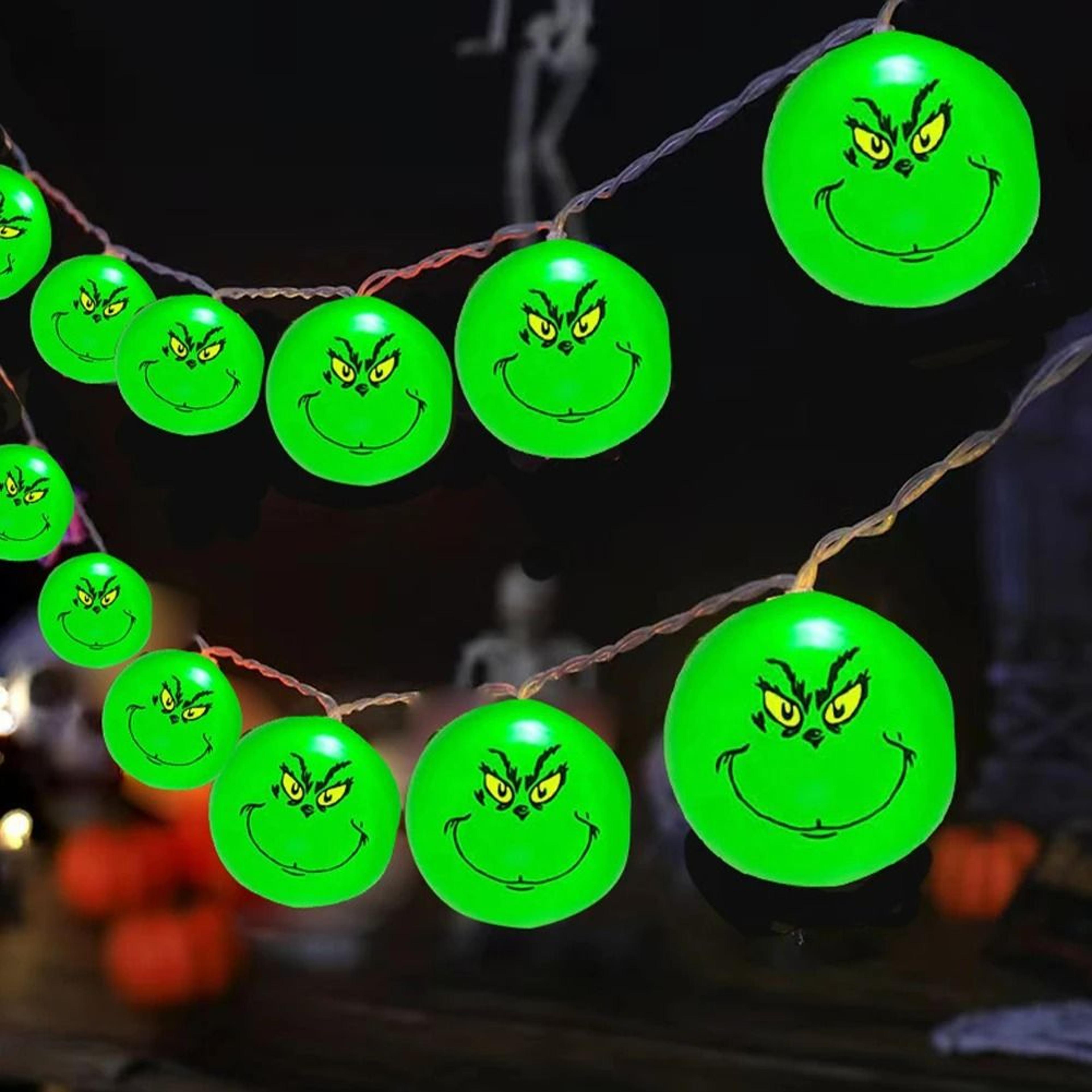 Halloween  Holiday Funny Green Ball String Lights 1