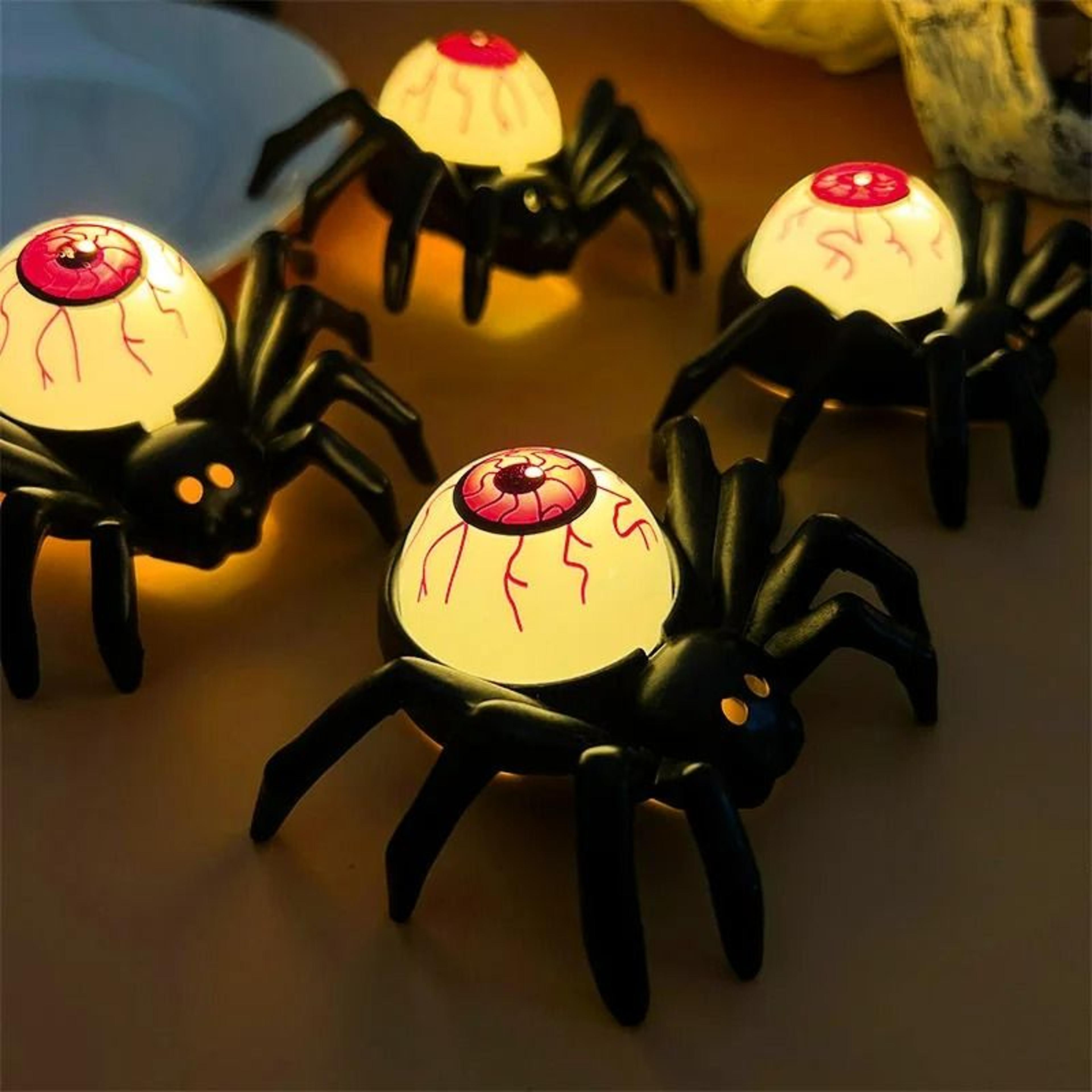 halloween led spider & skull candle light