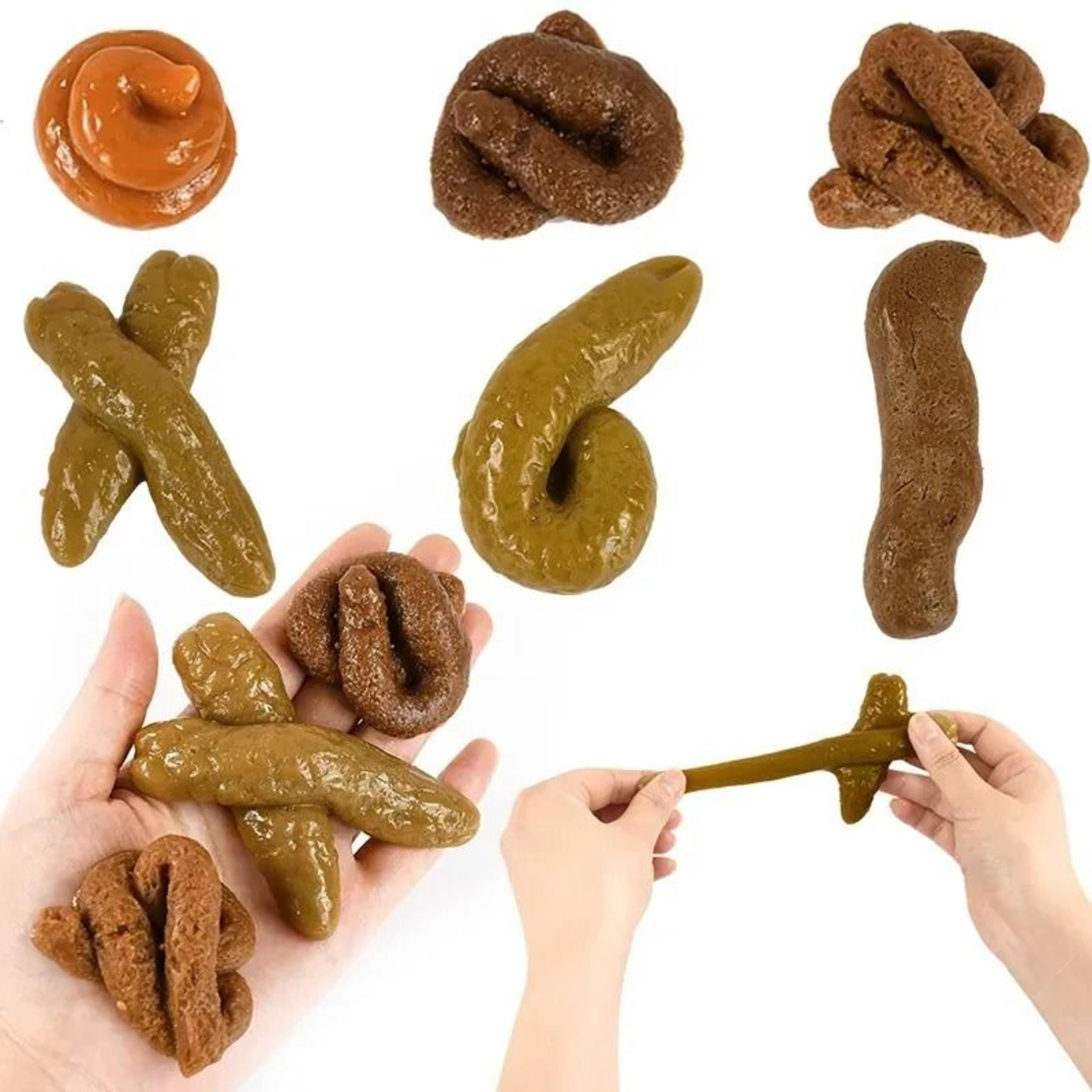 realistic soft plastic fake poop gag toy