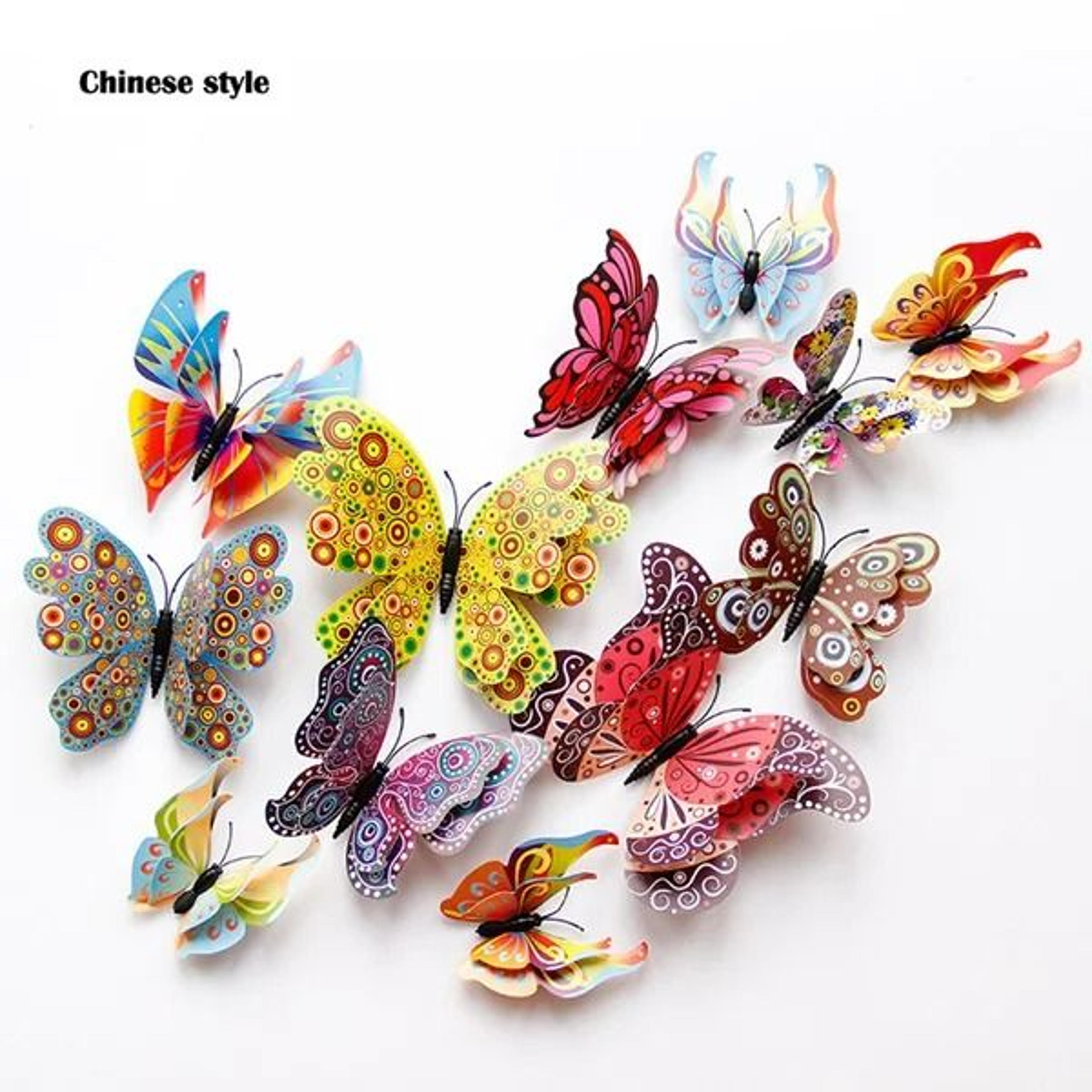 12Piece Double Layer 3D Butterfly Wall Stickers 18