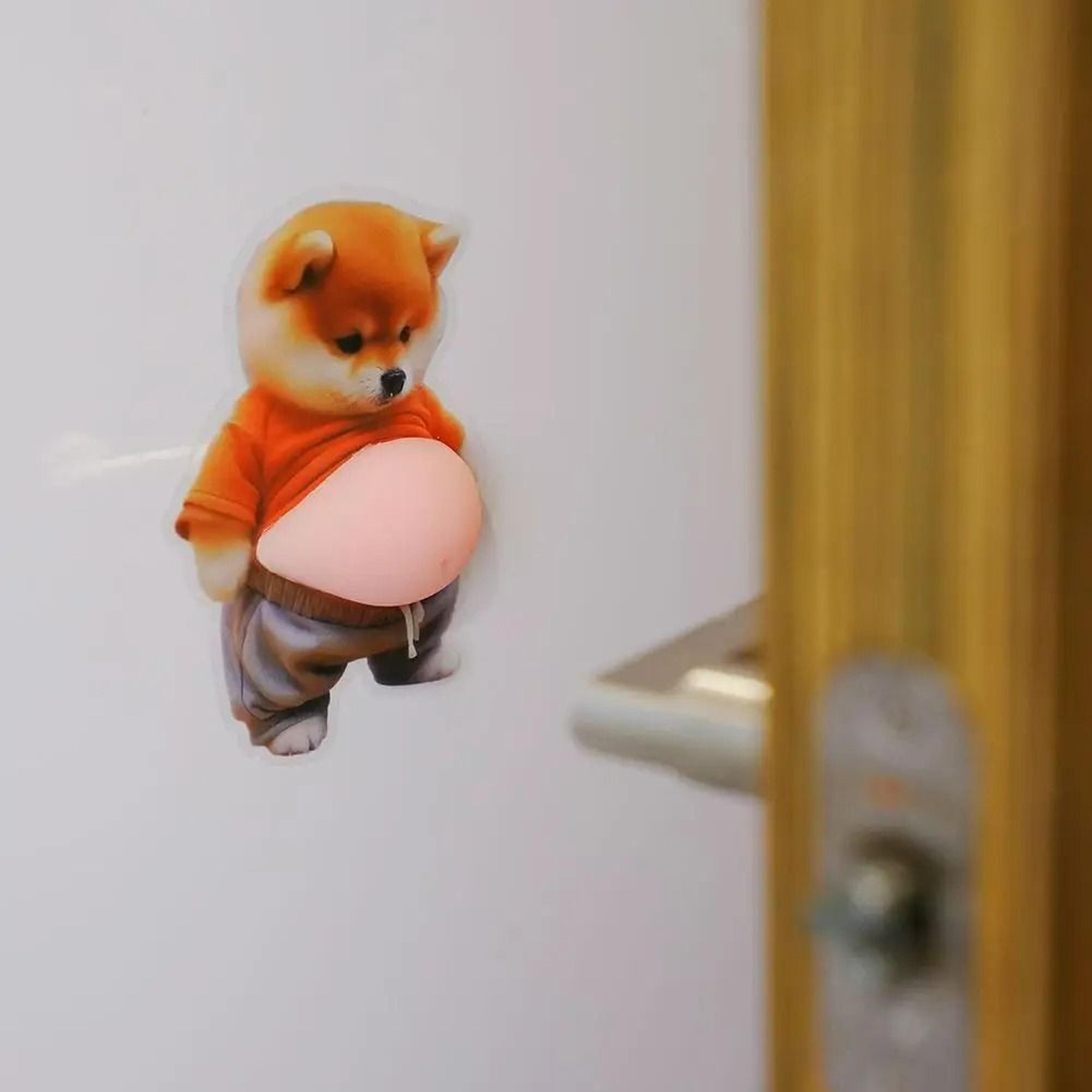 2Piece 3D Silicone Shiba Inu Stickers 1