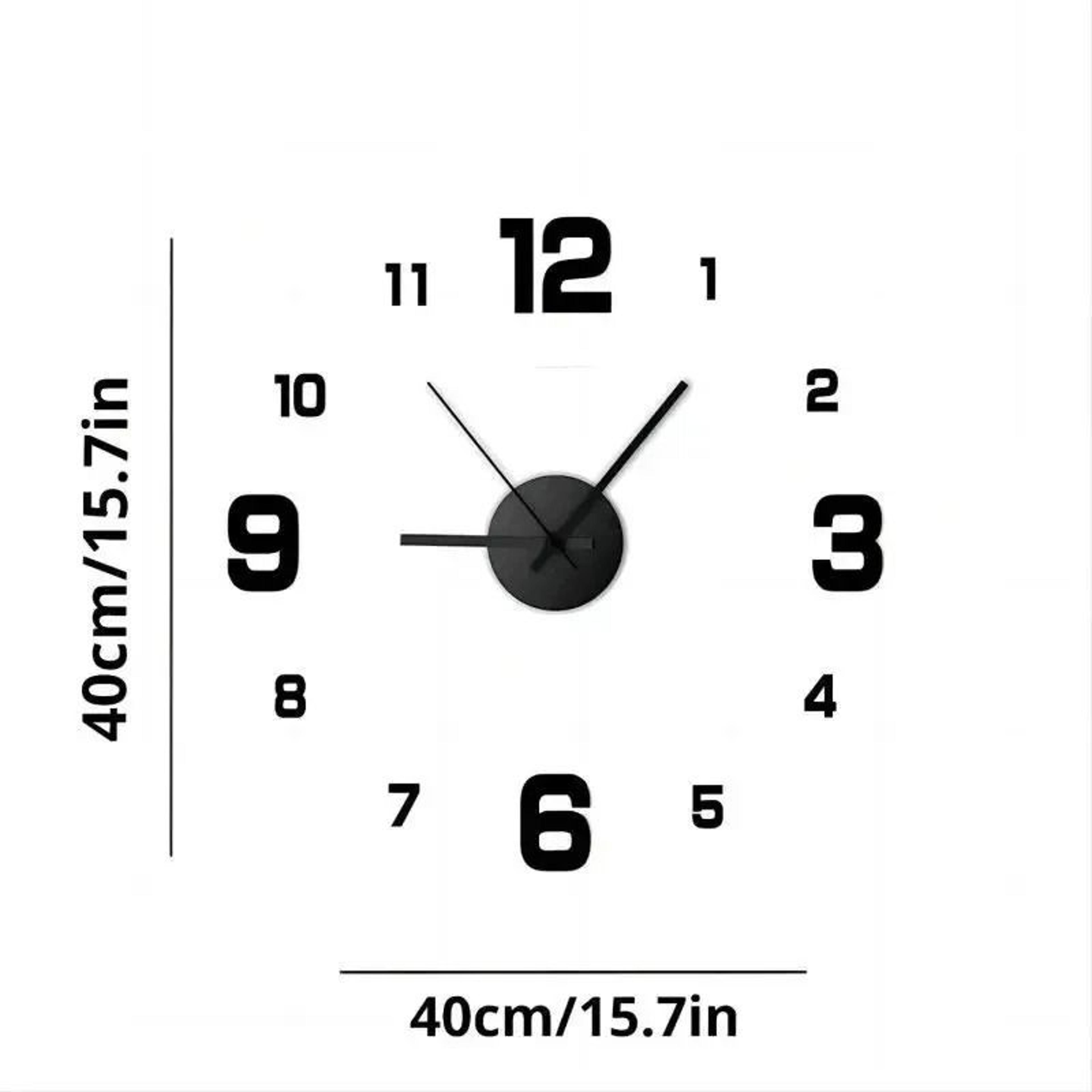 3D Frameless DIY Digital Wall Clock 6