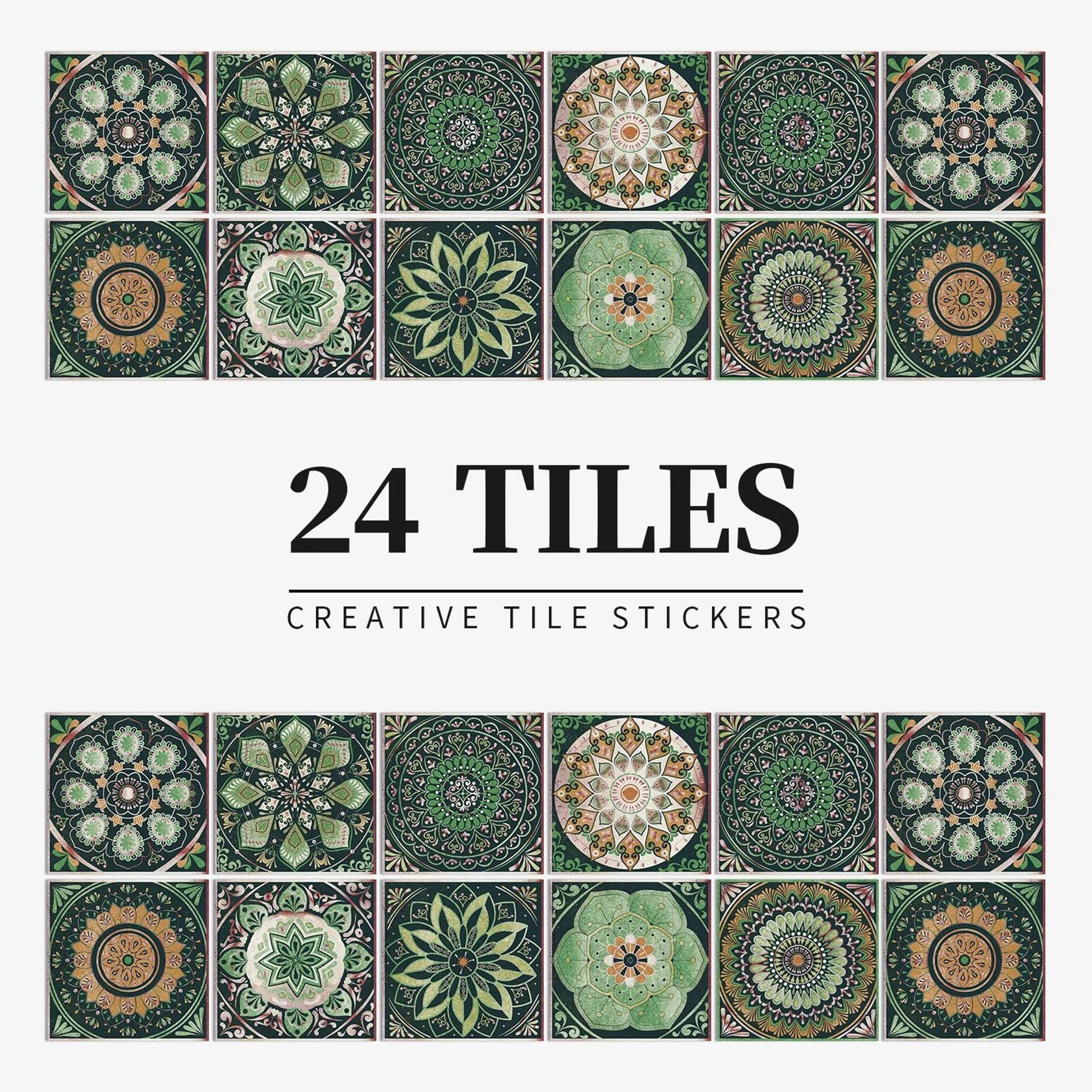 24Piece Light Color PeelandStick Tile Stickers 10