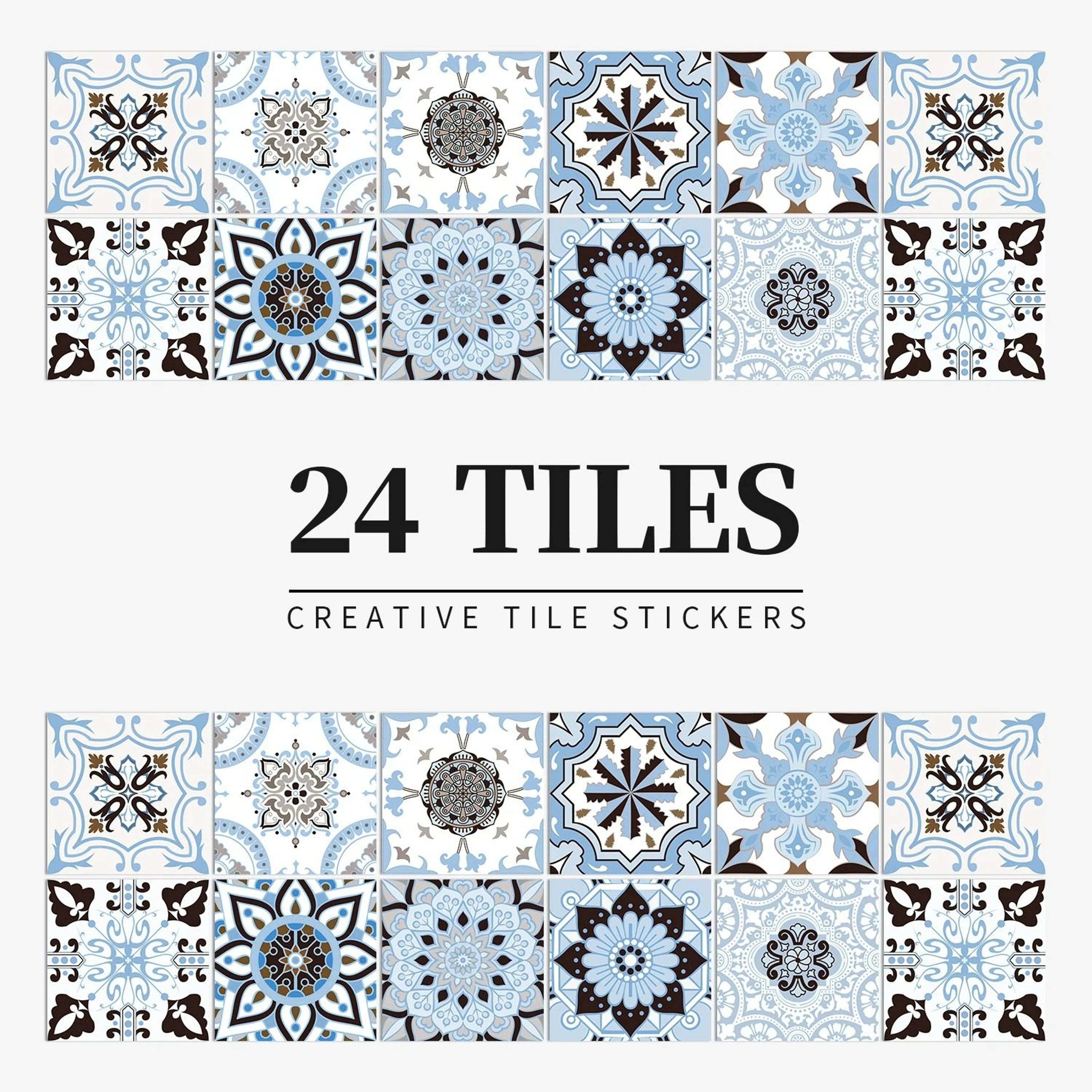 24Piece Light Color PeelandStick Tile Stickers 8