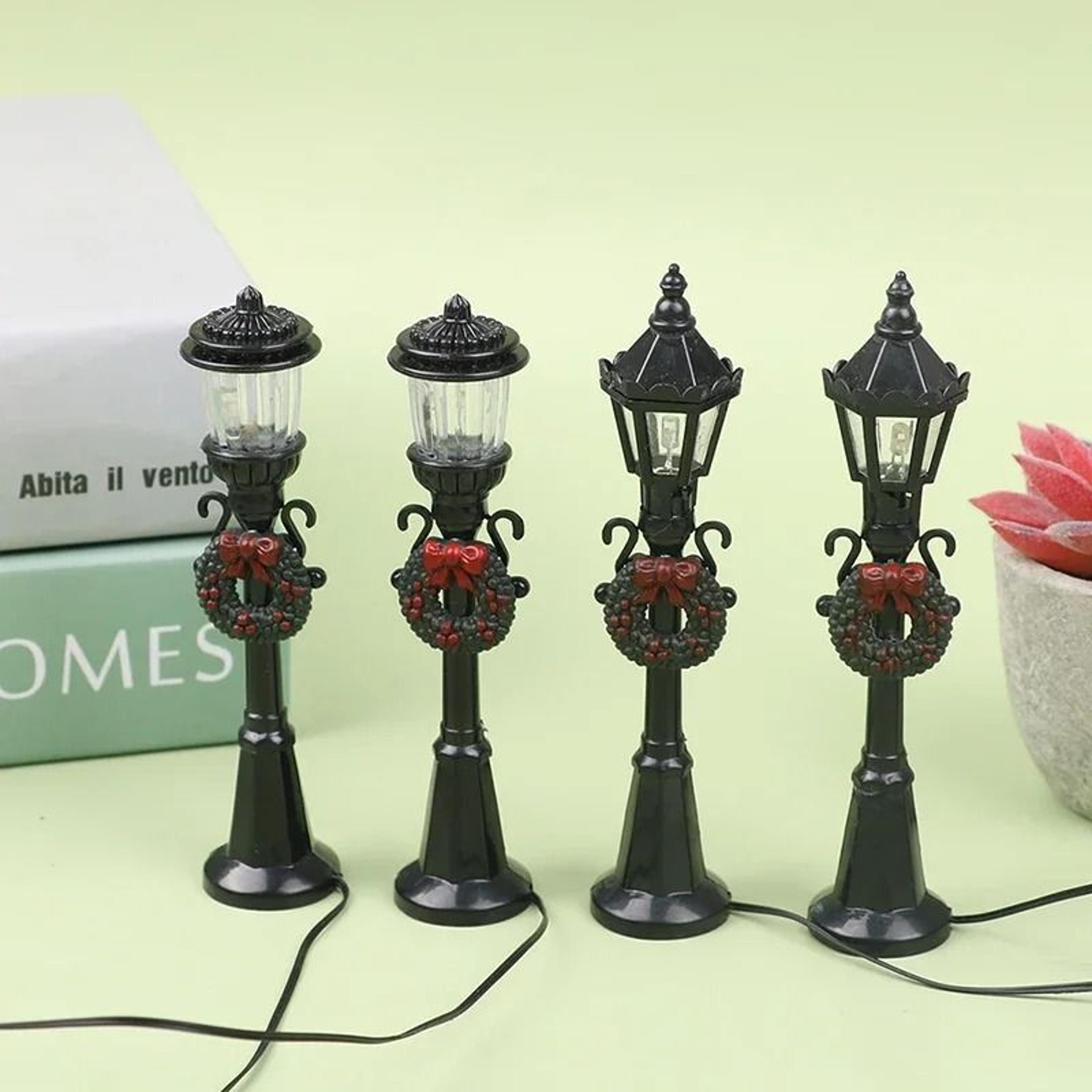 4Piece Miniature Christmas Street Lamp Set 1