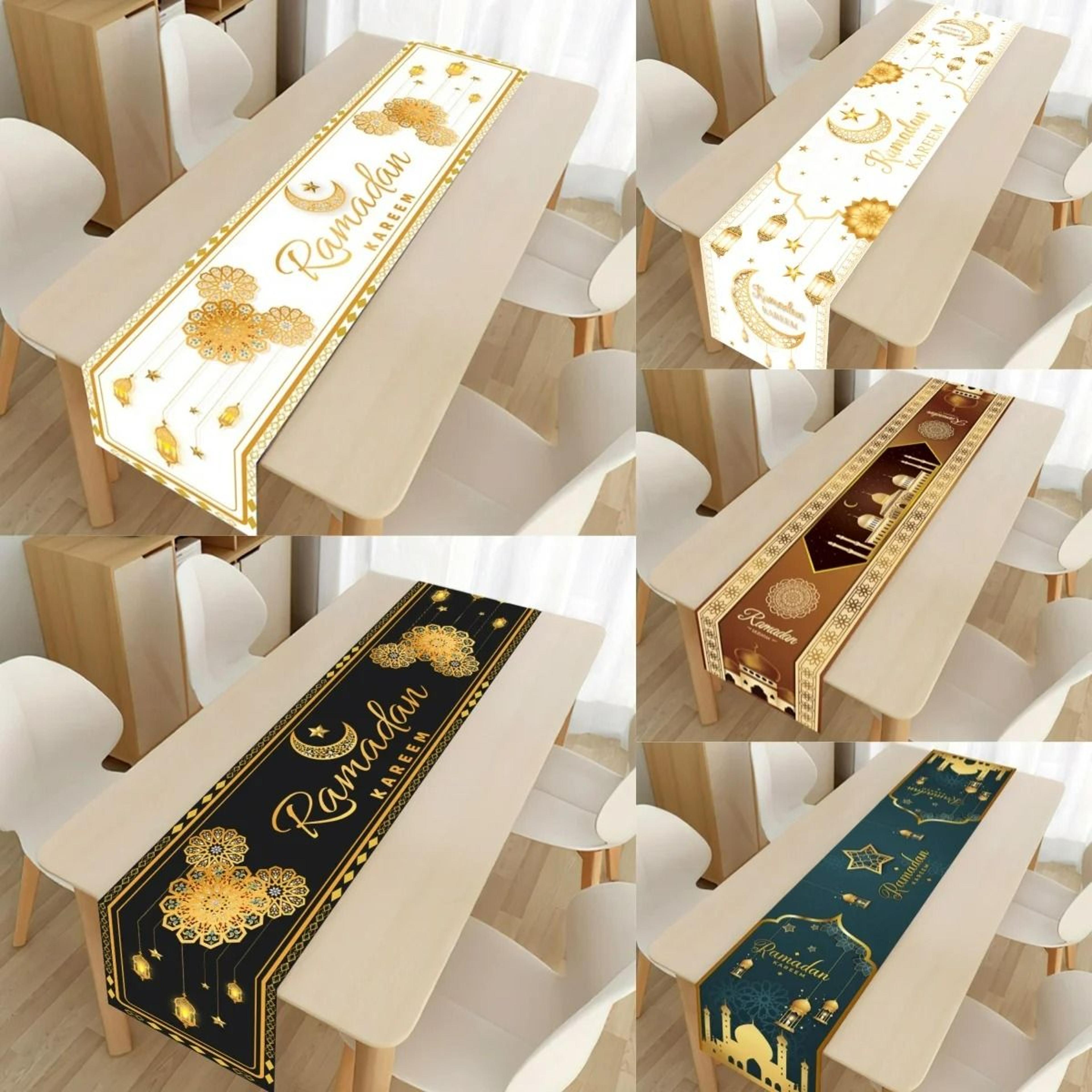 ramadan & eid mubarak table runner
