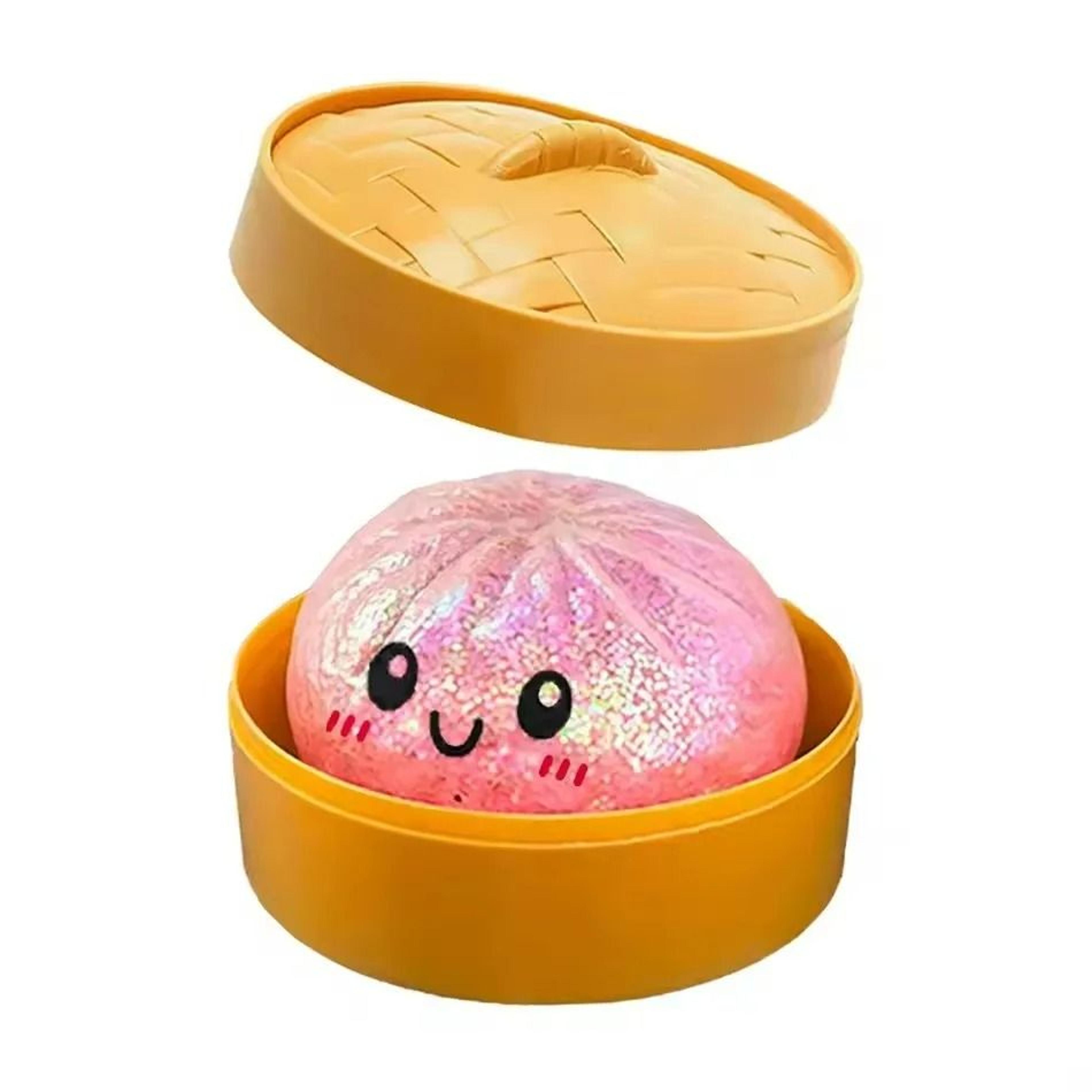 Simulated Dumpling Squishy Toy With Bamboo Steamer 6