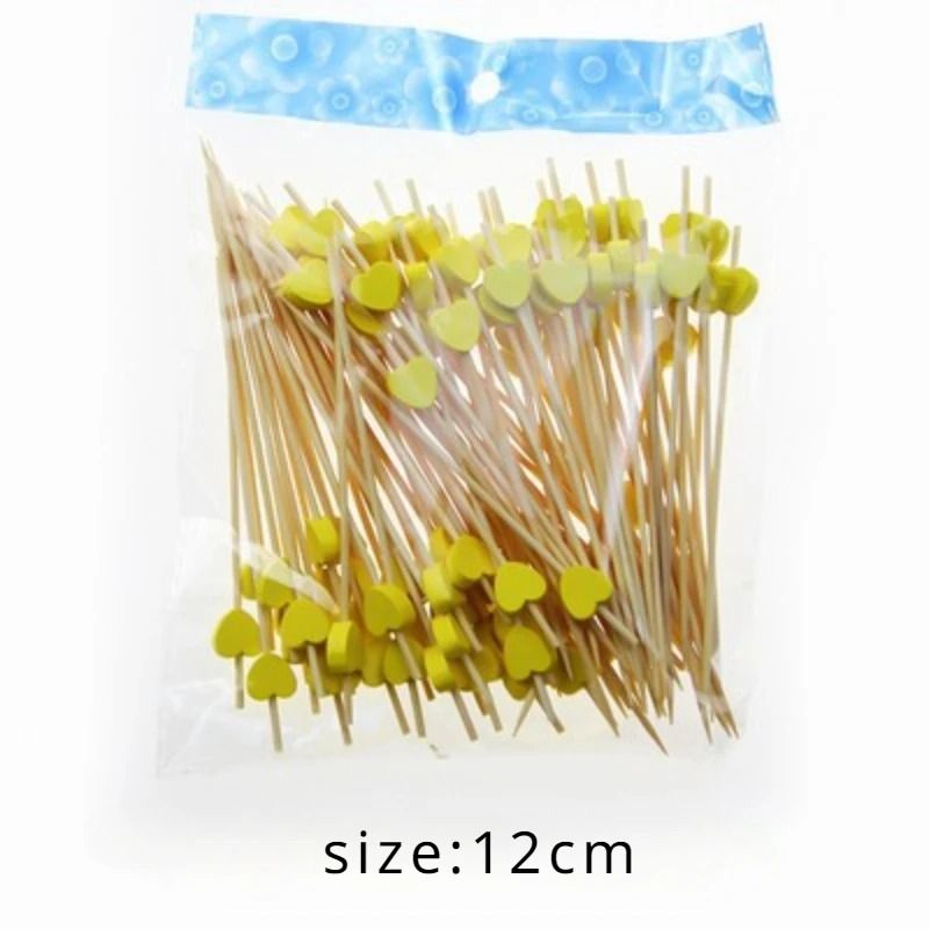 50Piece Heart Bamboo Fruit Skewers 13