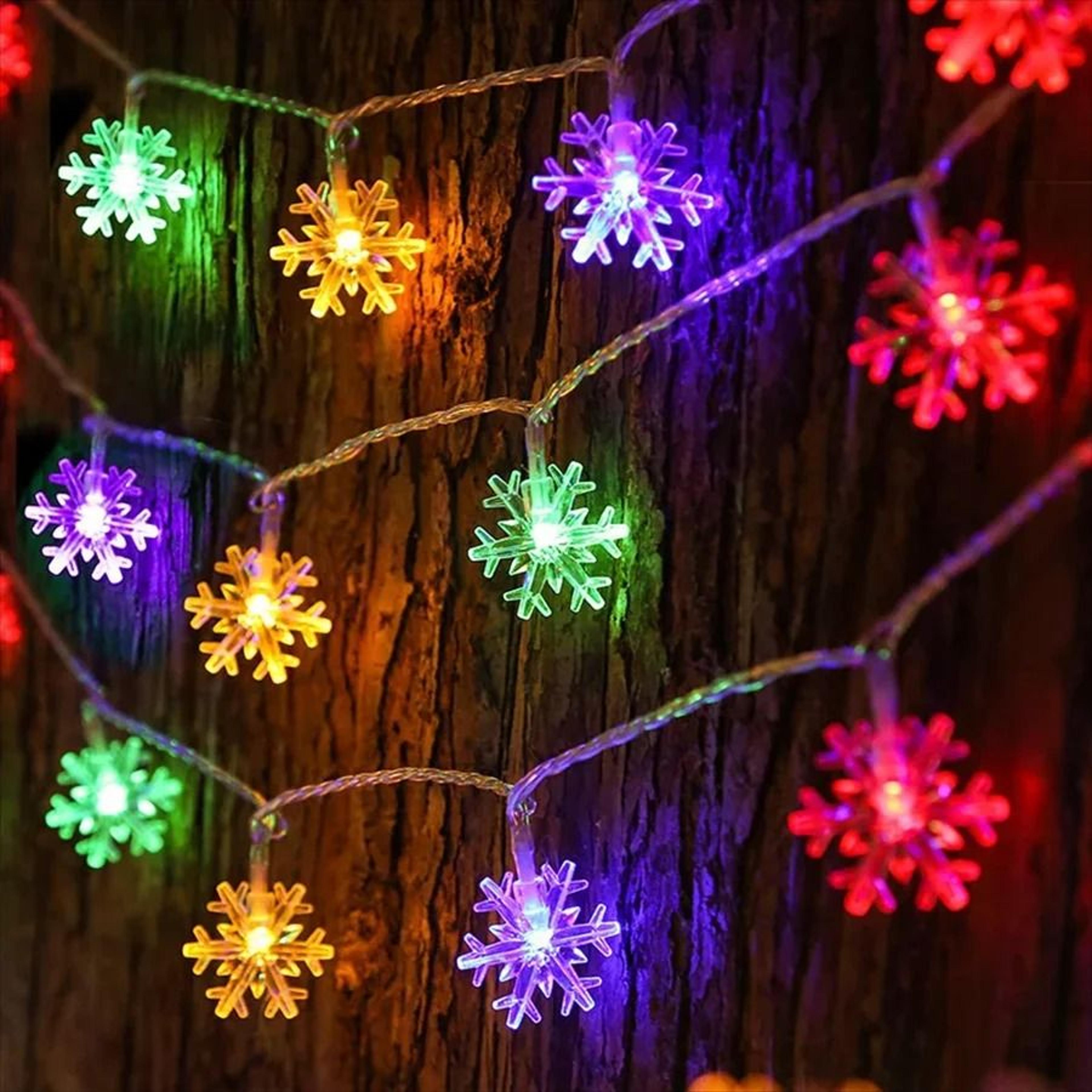 LED Snowflake String Garland Fairy Lights 7