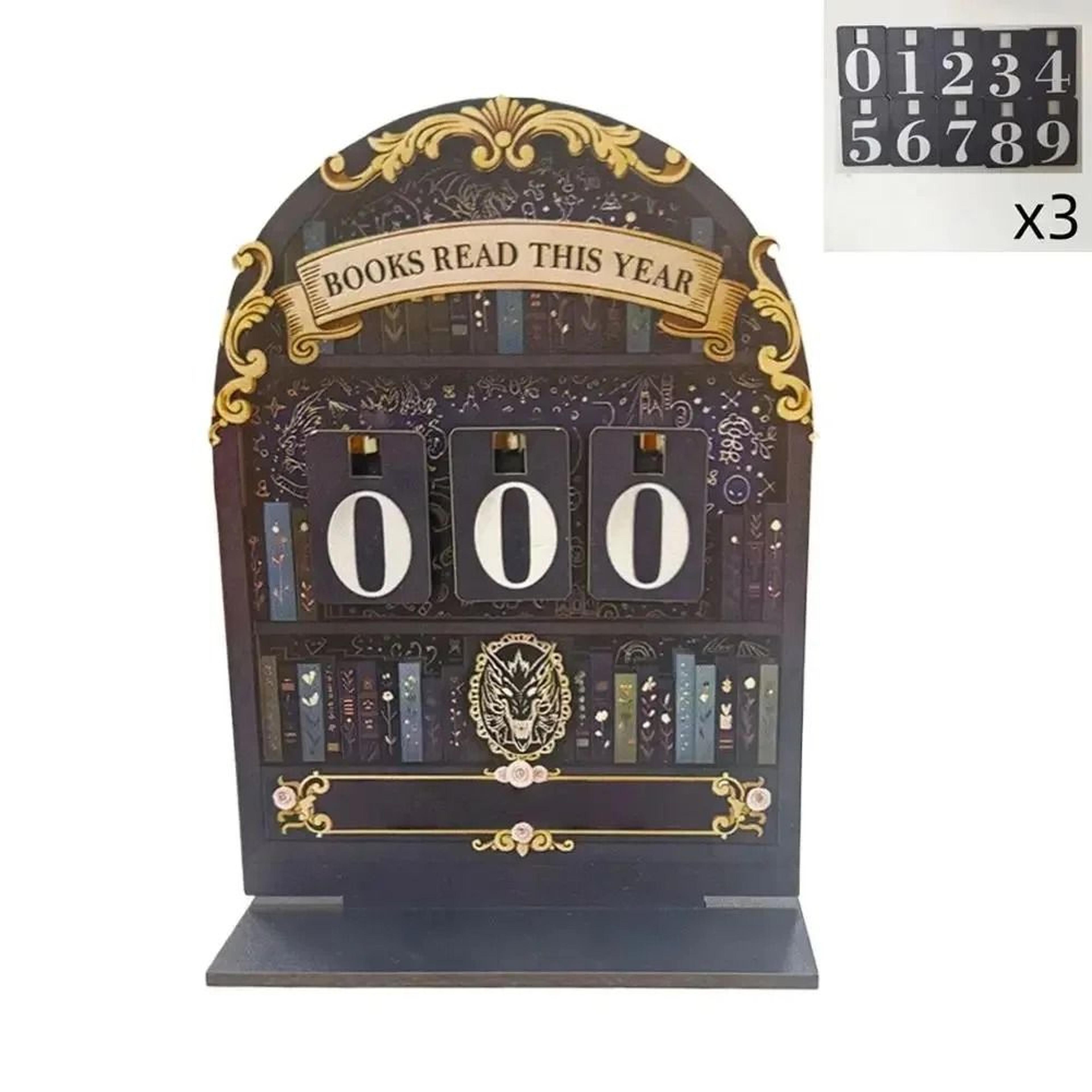 Vintage Wooden Reading Tracker  Counter 8