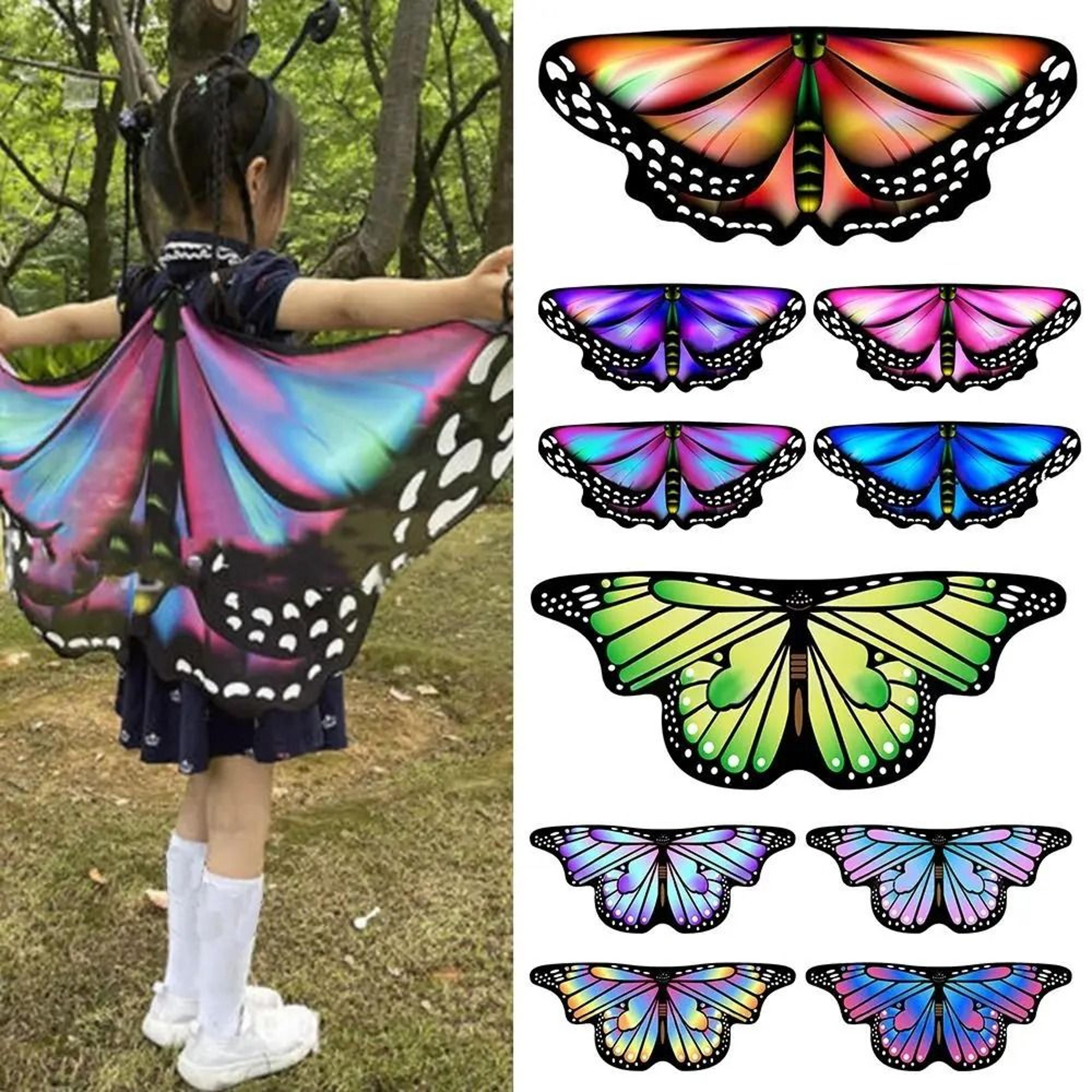 kids butterfly wings cape & fairy shawl costume