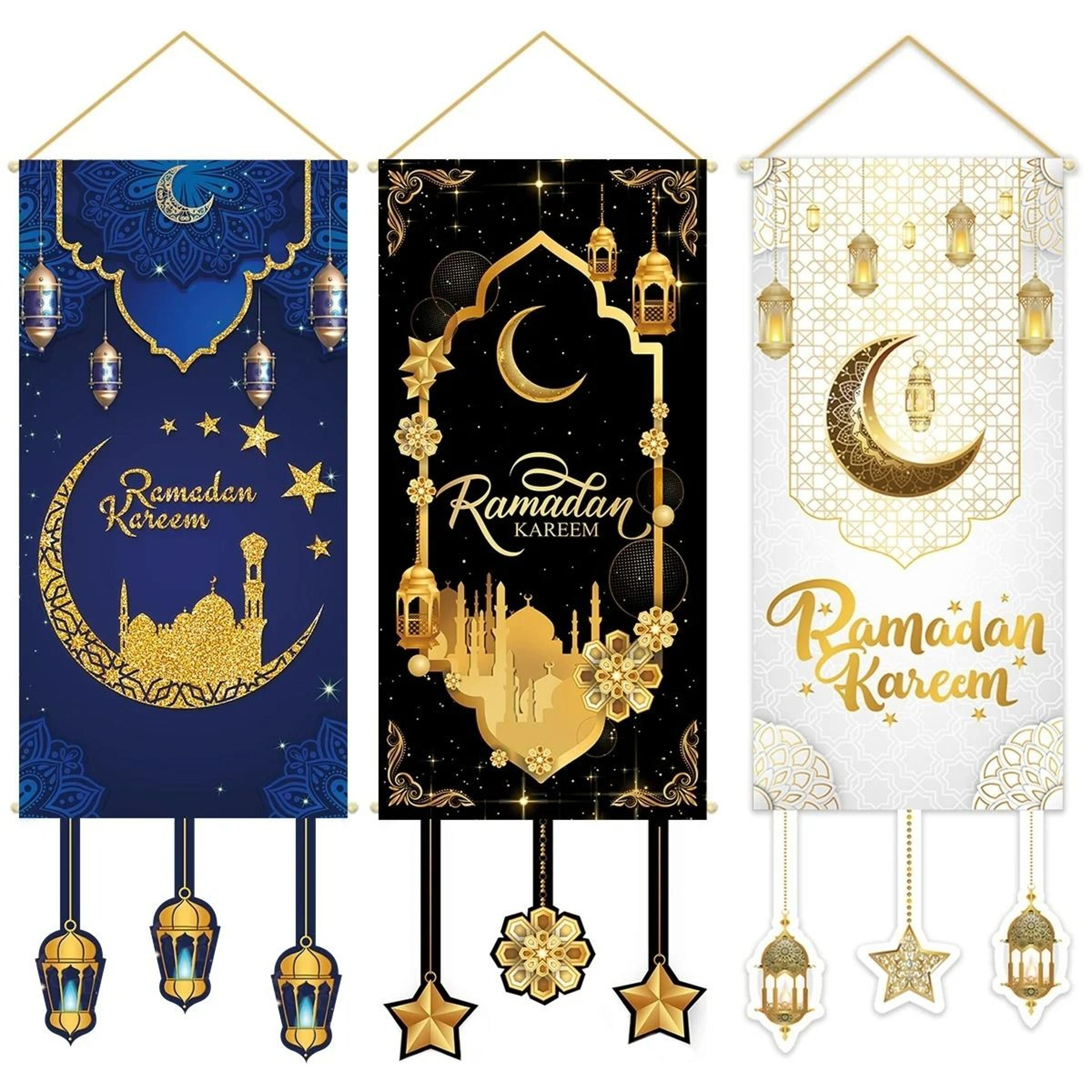 Ramadan Kareem  Eid Mubarak Hanging Banner Flag 4
