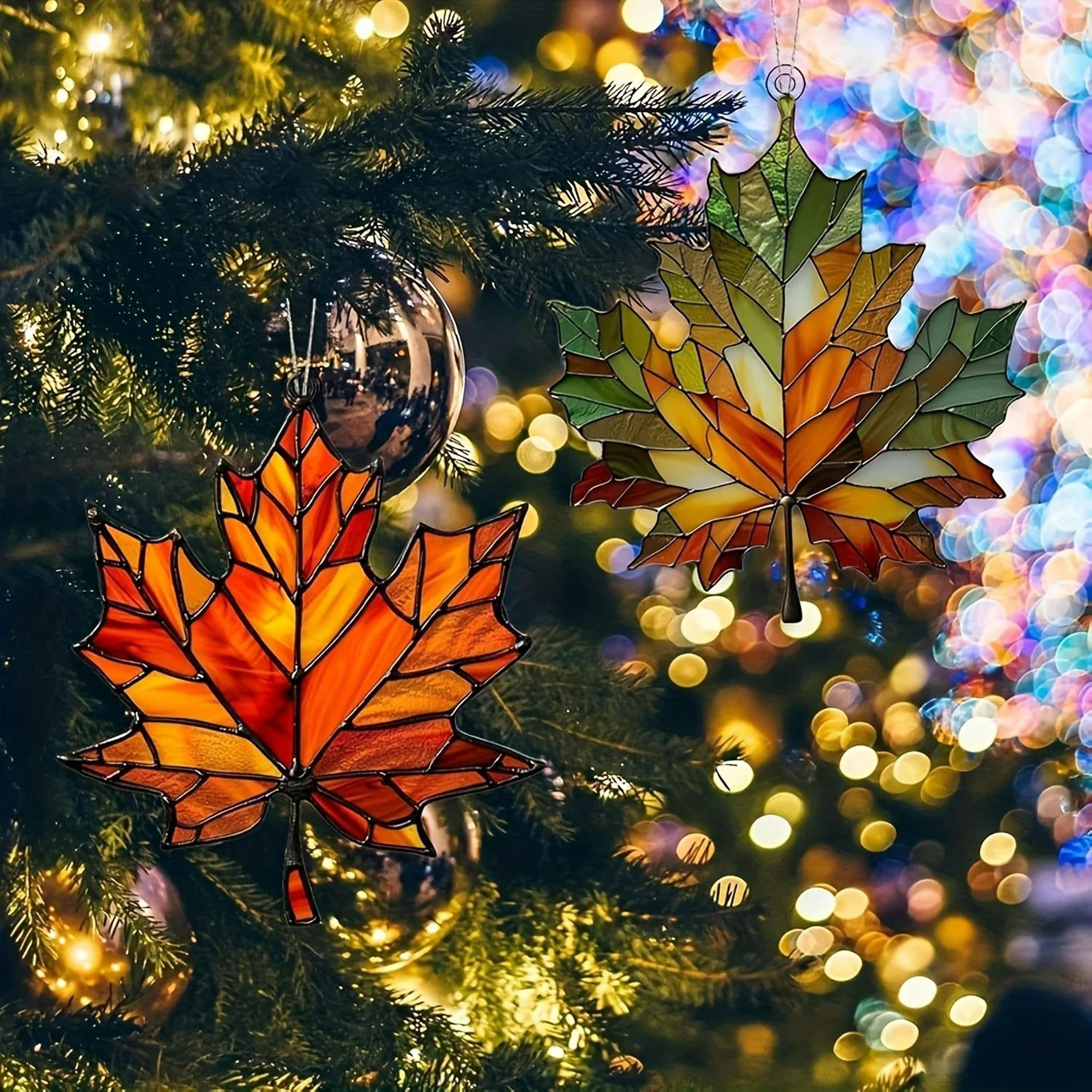 Thanksgiving Acrylic Maple Leaf Light Catcher 6