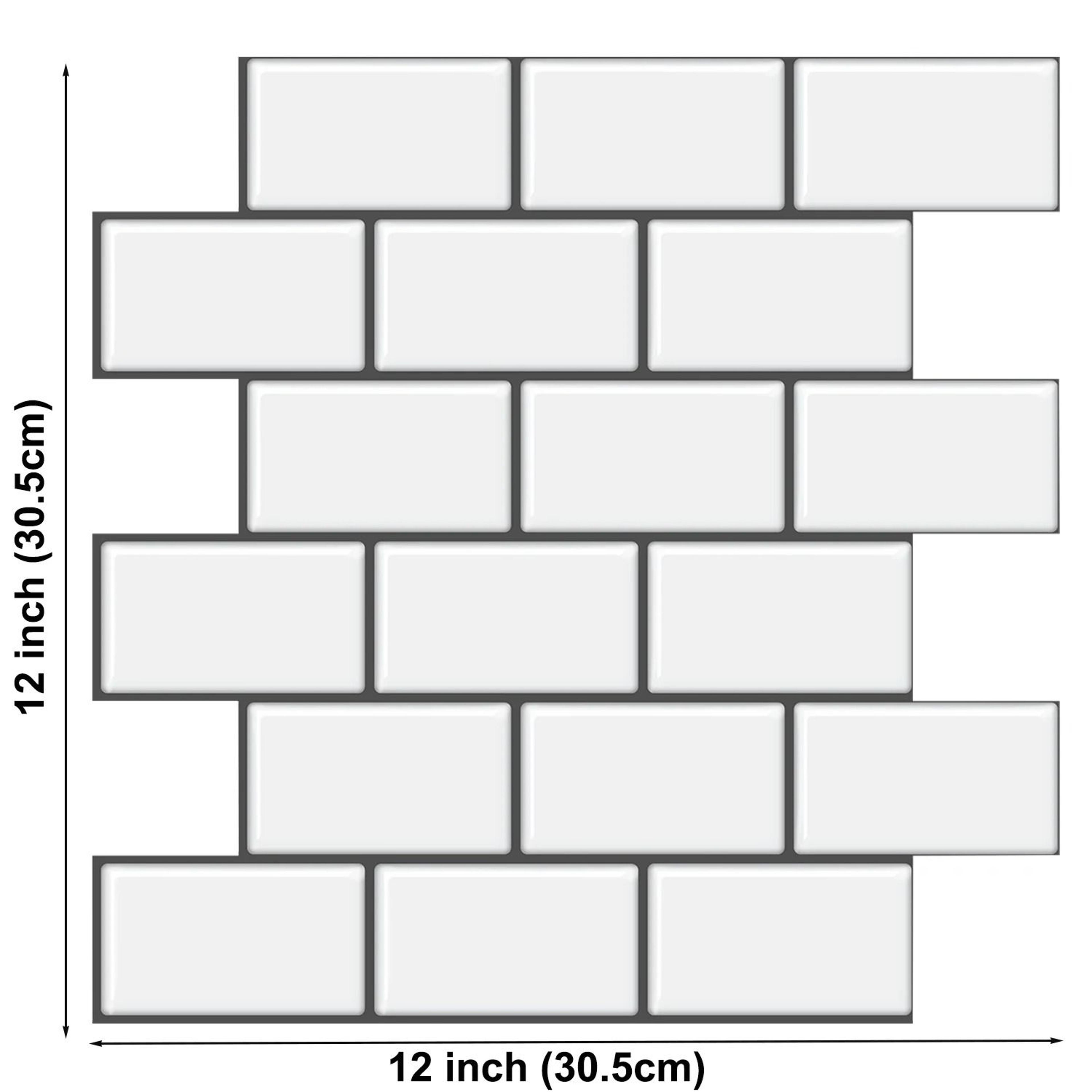 5Piece 3D Subway Tile Peel And Stick Backsplash 10