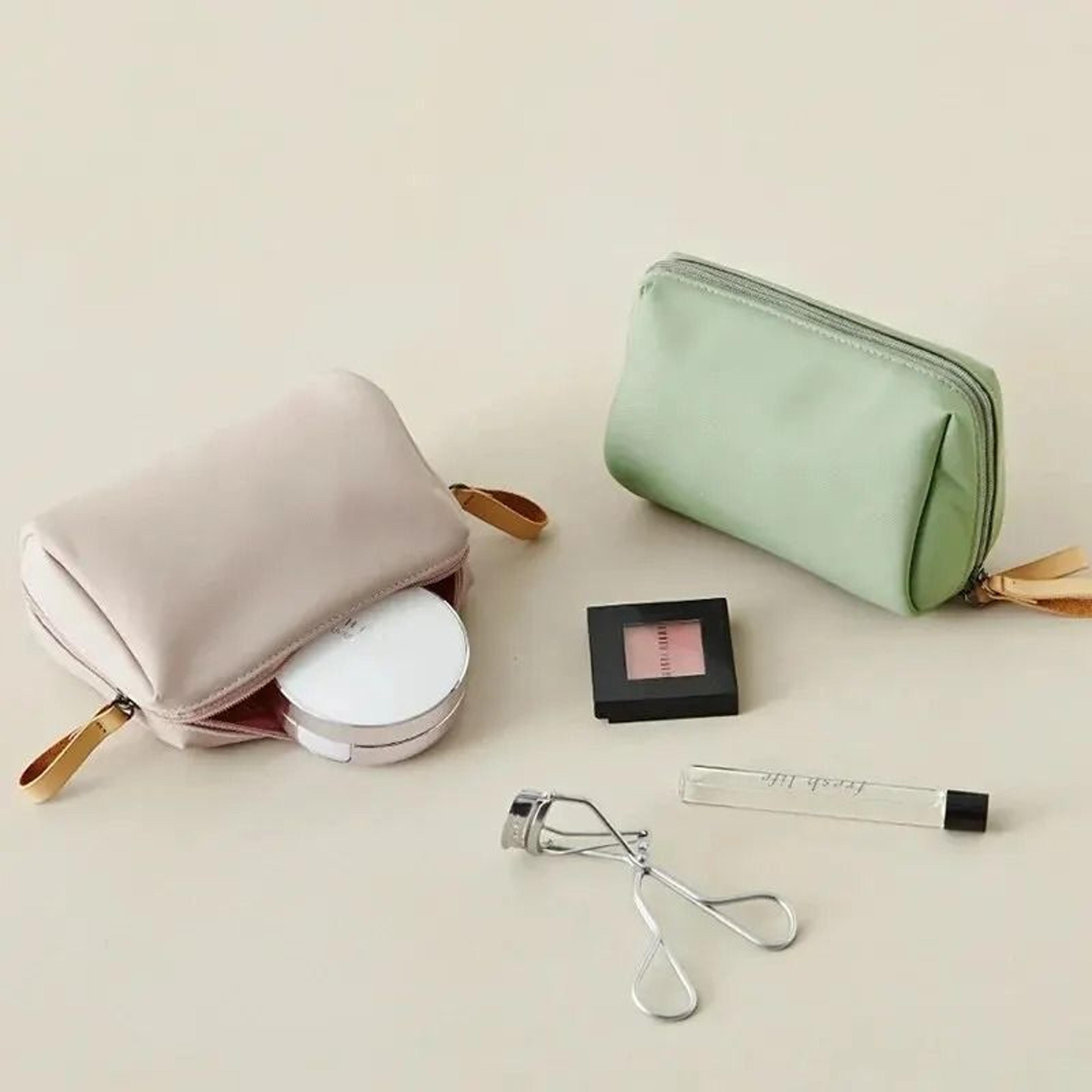 Womens Solid Color Waterproof Cosmetic Makeup Bag 0