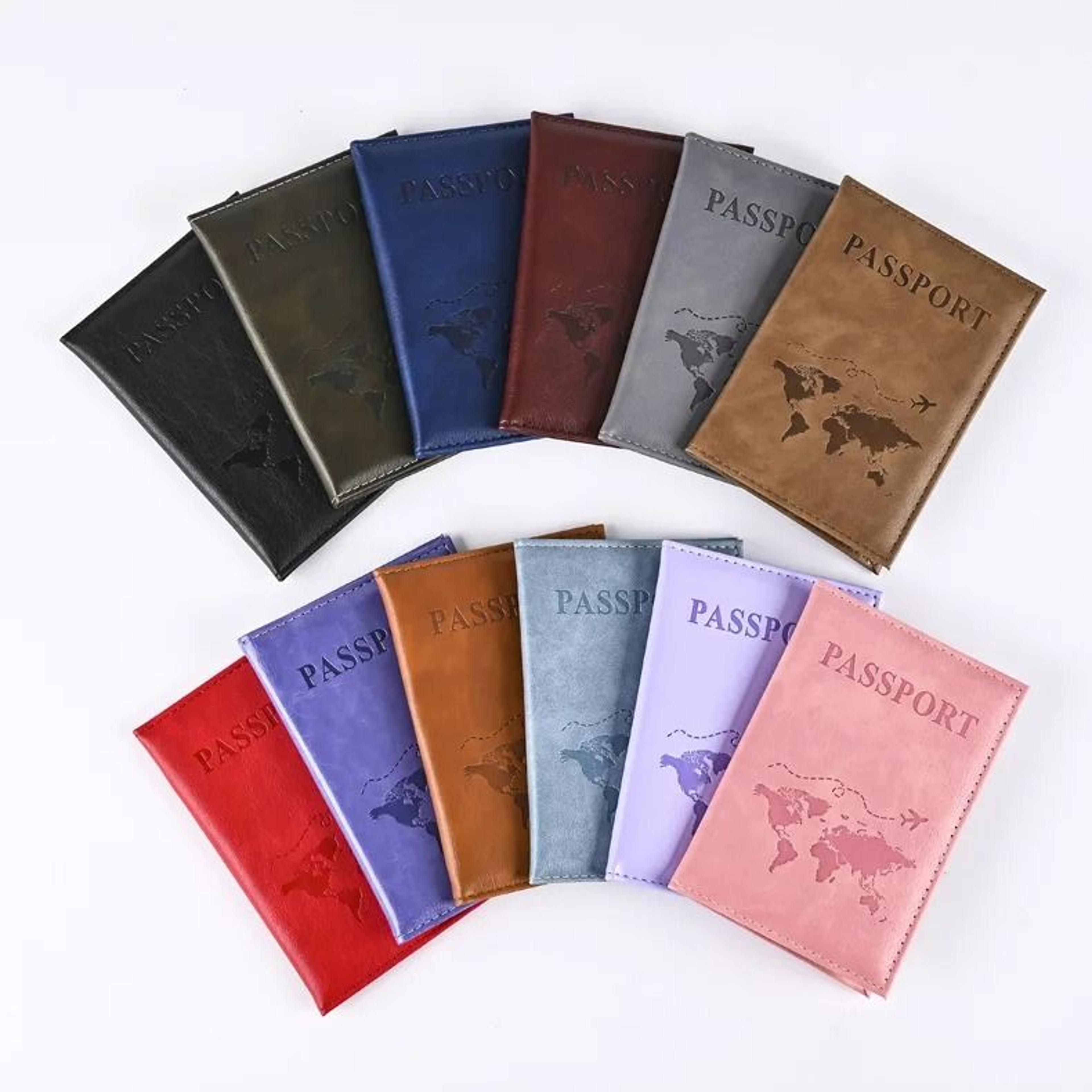 colorful pu passport holder & ticket cover