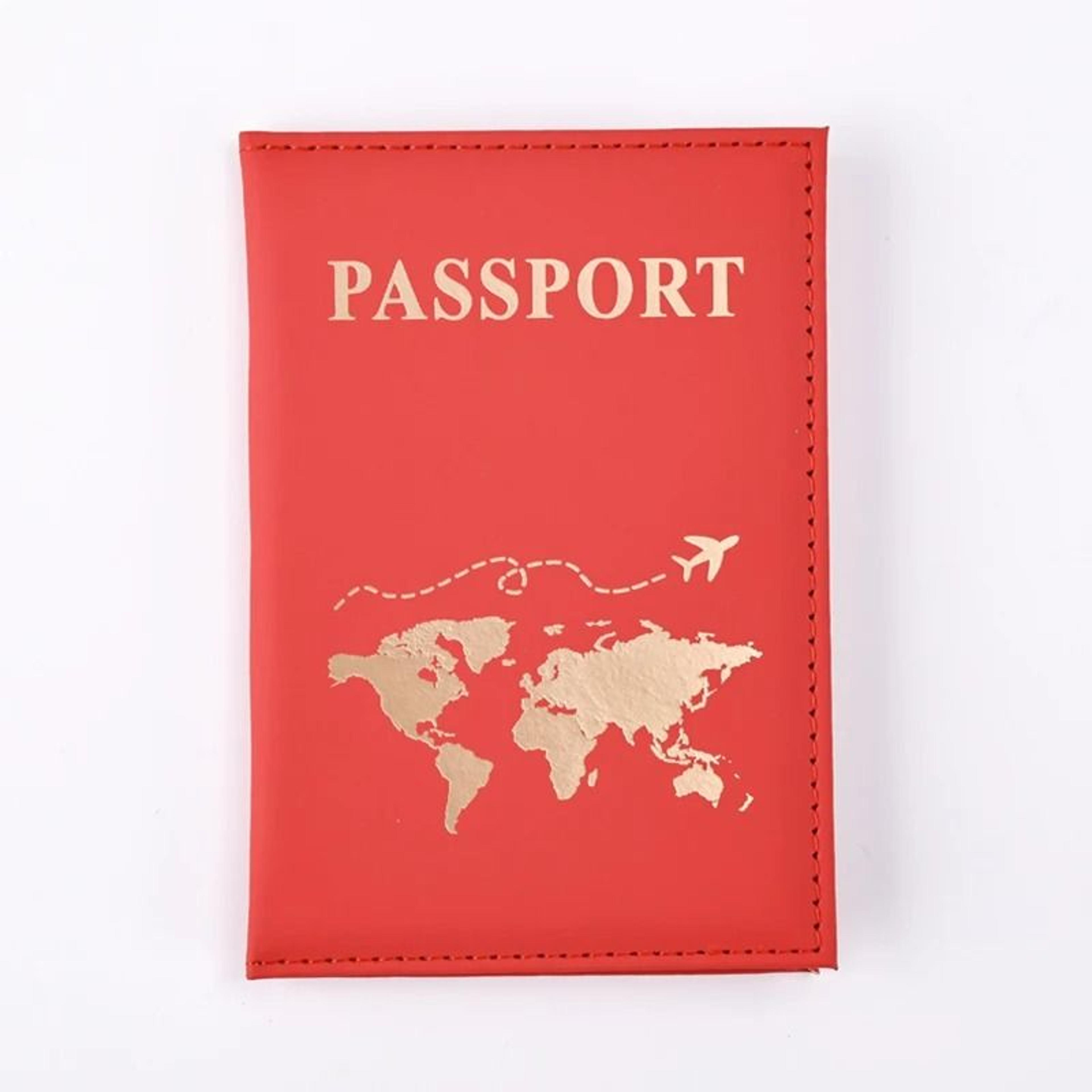 World Pattern PU Leather Passport Holder  Wallet 4