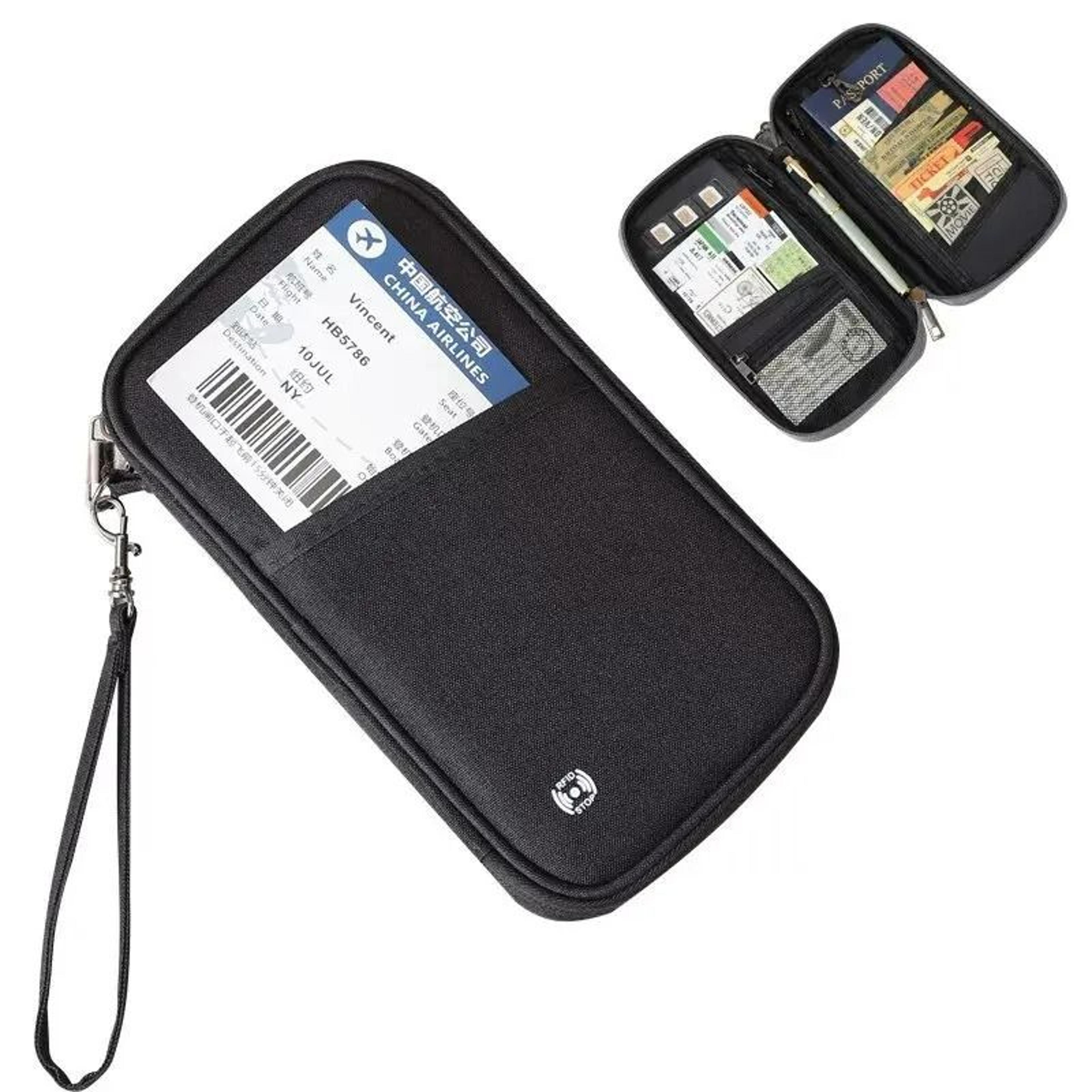 Family RFIDBlocking Passport Wallet  Document Organizer 0