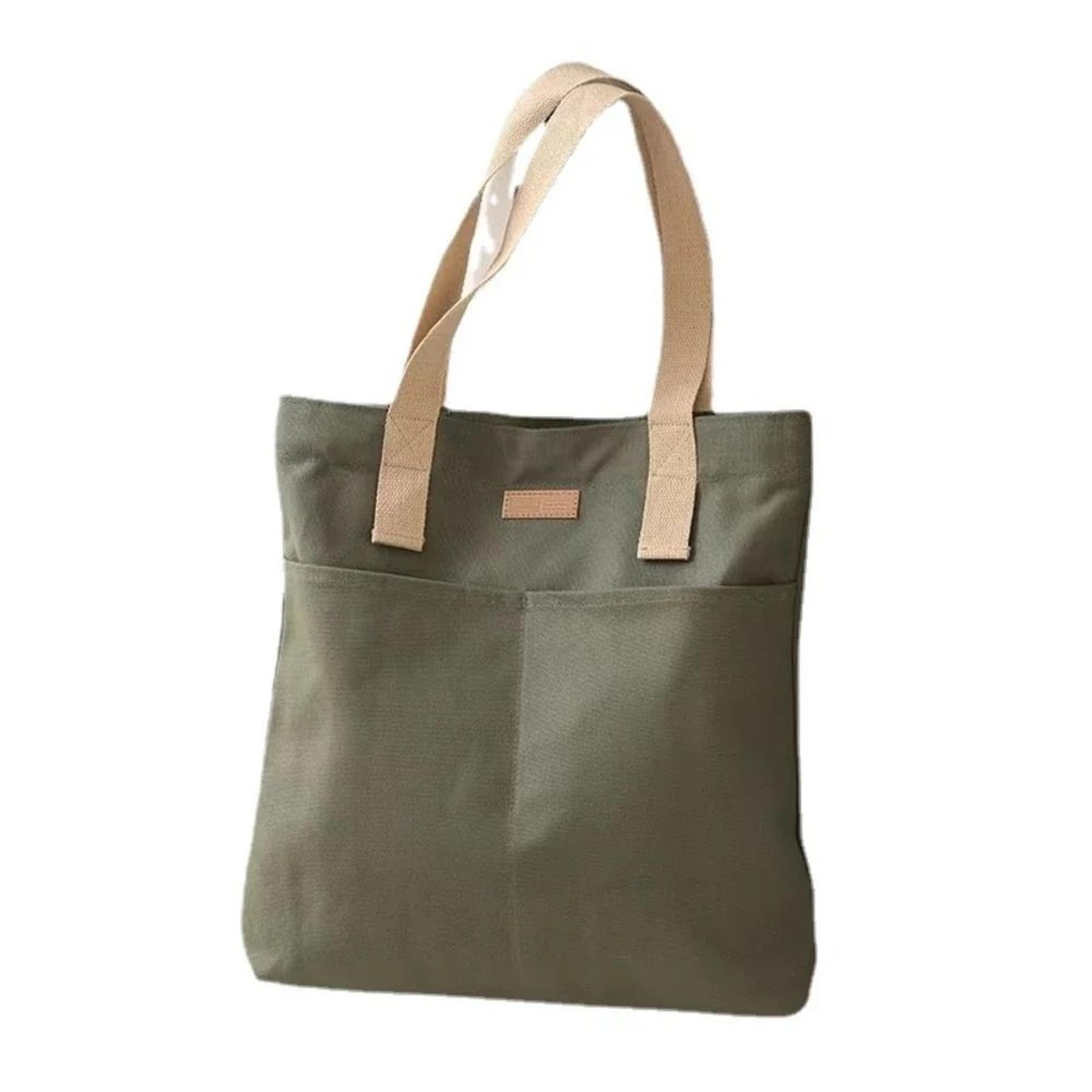 Canvas Sewing Thread Commuter Tote Bag 5